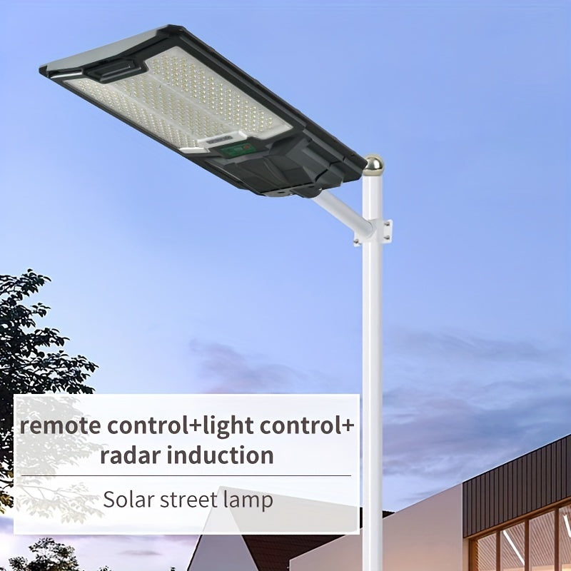 Solar Street Lights Outdoor – 66 LED Parking Lot Light, IP65 Waterproof, Dusk to Dawn Flood Light for Garden, Road, Courtyard