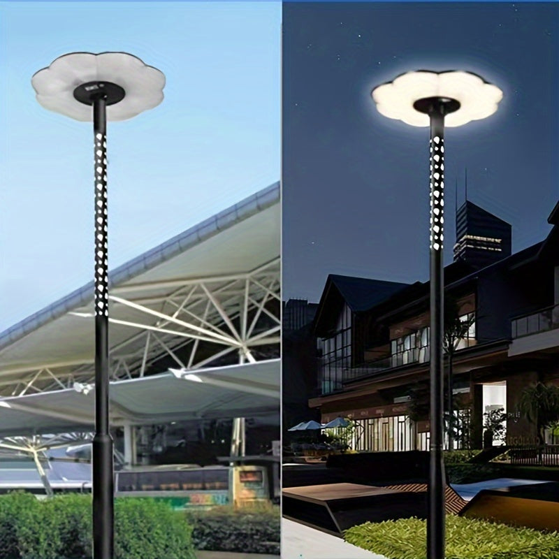 10.1ft Hollow Splicing Street Light Pole – Outdoor Metal Lamp Post with Base for Solar or Electric Lights