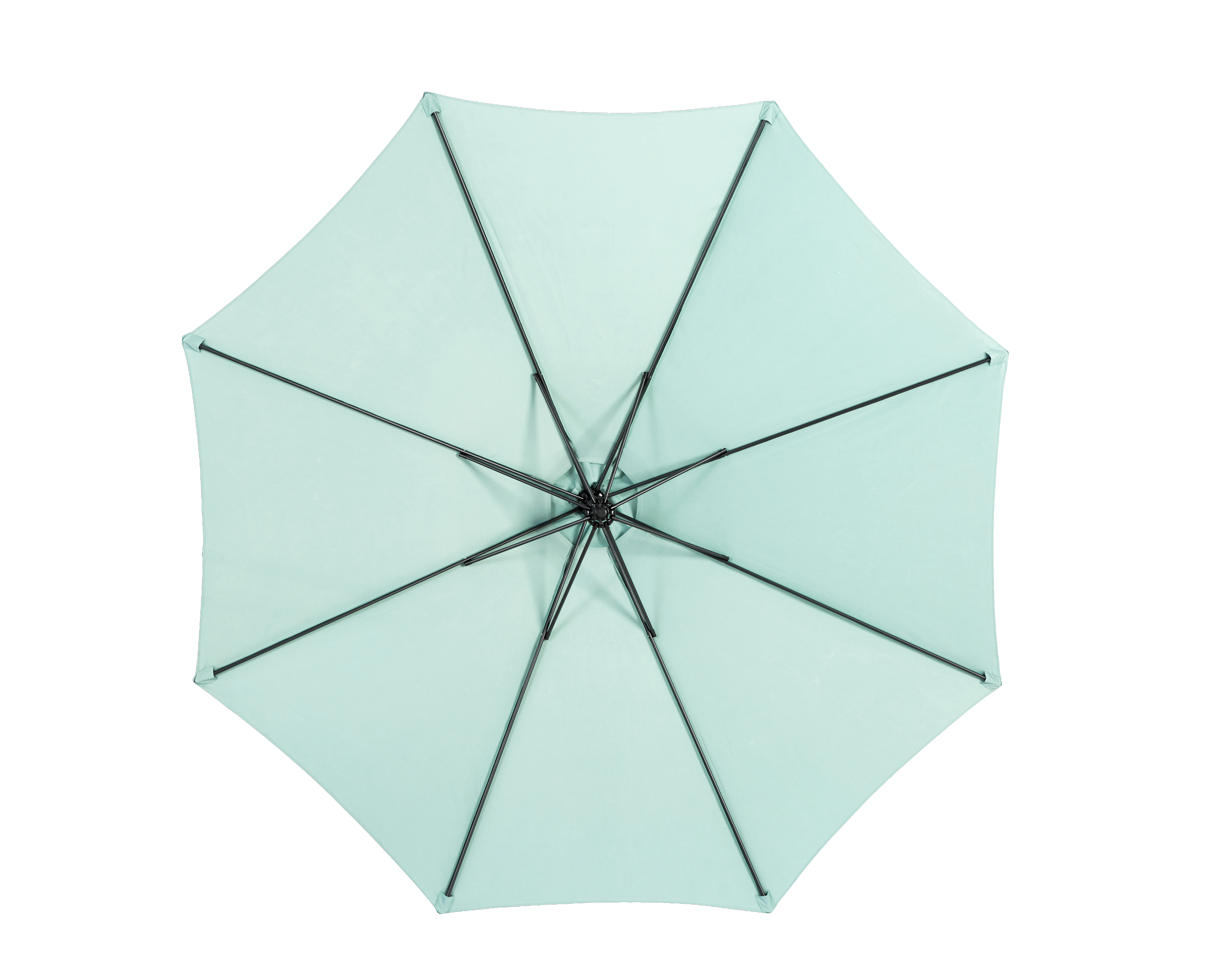 10ft Offset Hanging Patio Umbrella – Easy Tilt, 8-Rib Polyester Canopy, Outdoor Market Shade for Backyard & Poolside – Light Green (No Base)