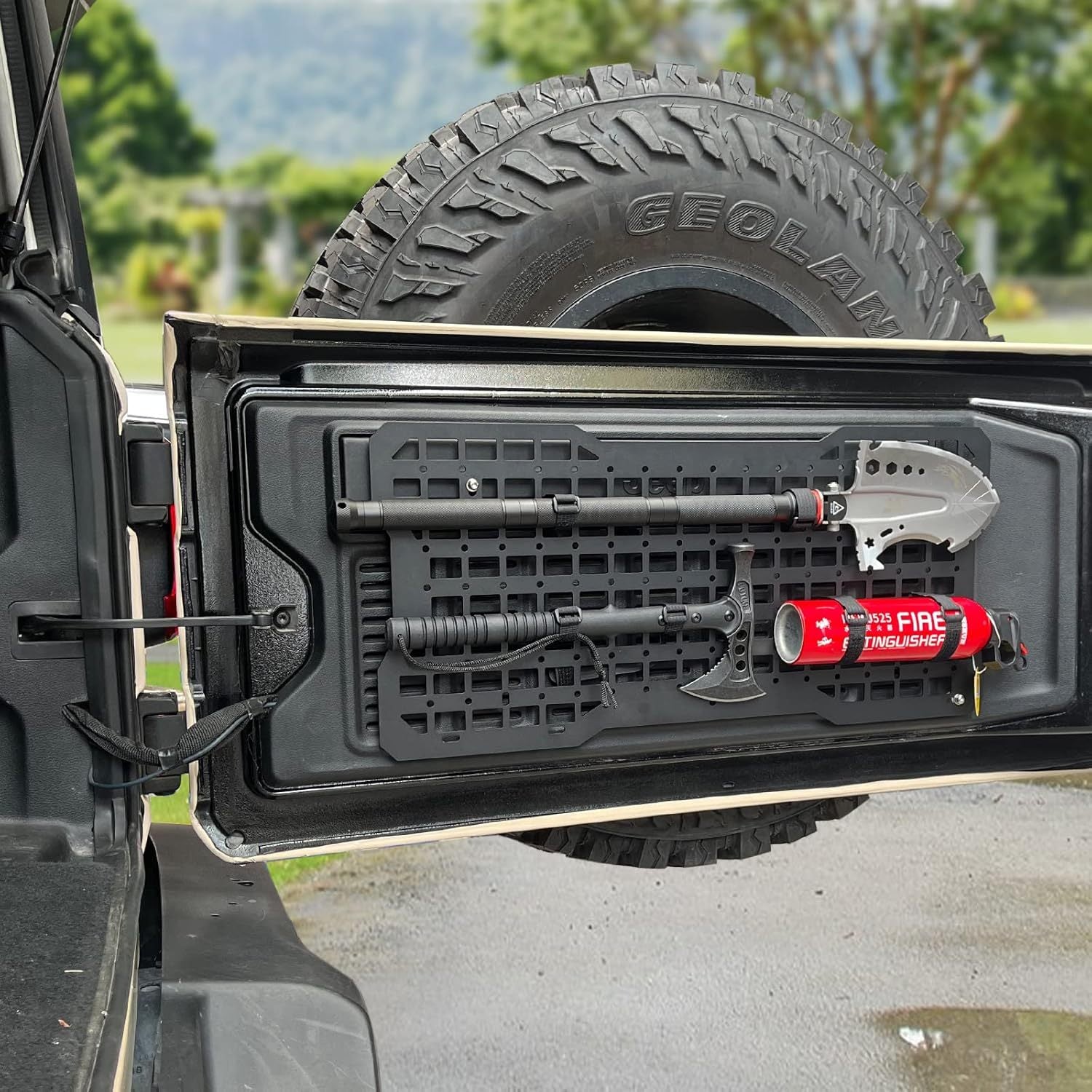 Tailgate Tactical Panel for Wrangler Tailgate Tool Kit Organizer Racks Compatible with Jeep Wrangler 2007-2018 JK JKU & 2018-2022 JL JLU