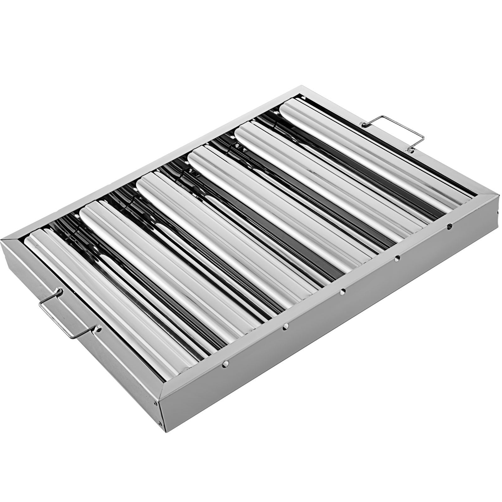 Commercial Hood Filters, Pack of 6 | 19.5" x 15.5" 430 Stainless Steel, 5-Groove Grease Rated