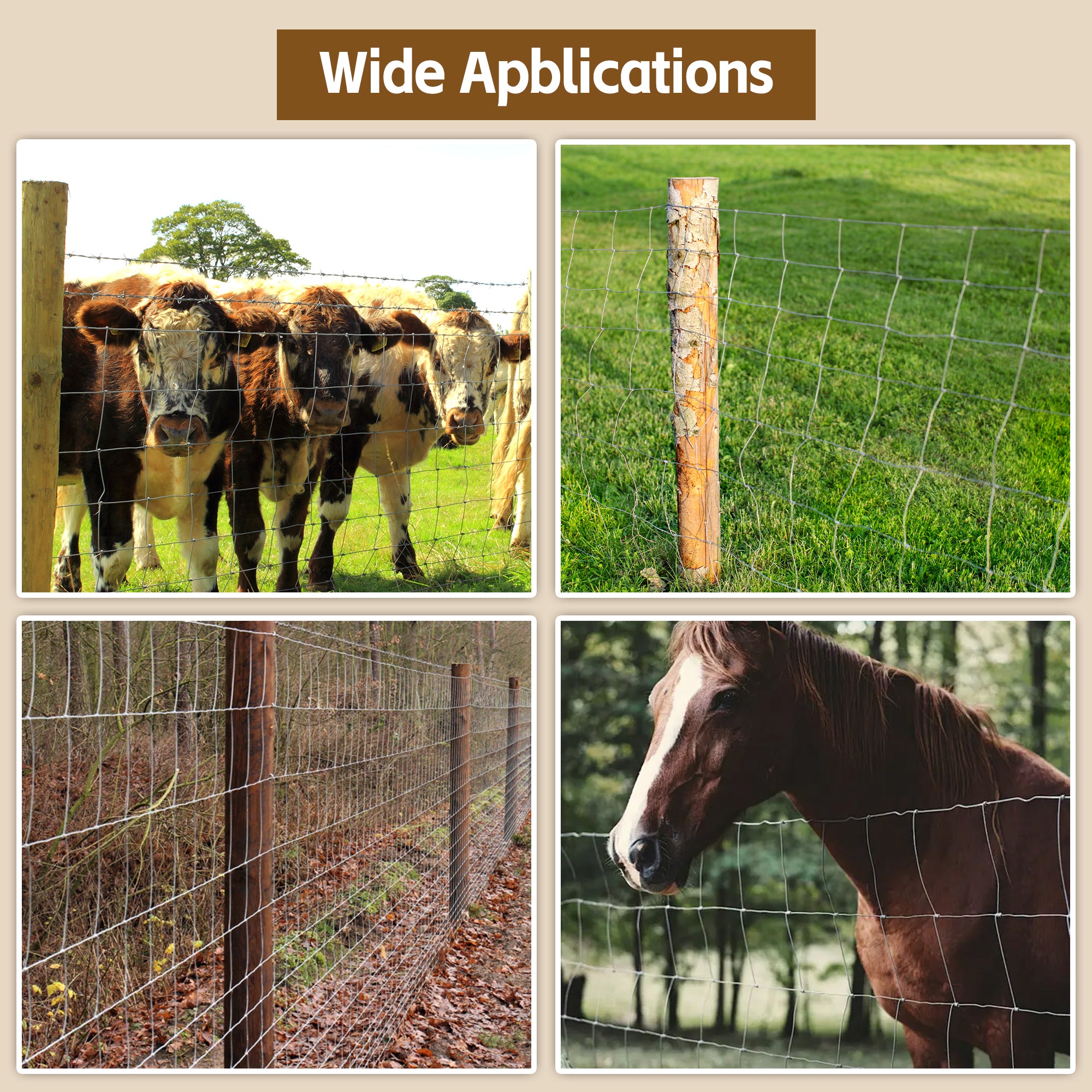 5x164 ft Advanced Weave Farm Enclosures Long-Lasting and Secure Galvanized Farm Fence