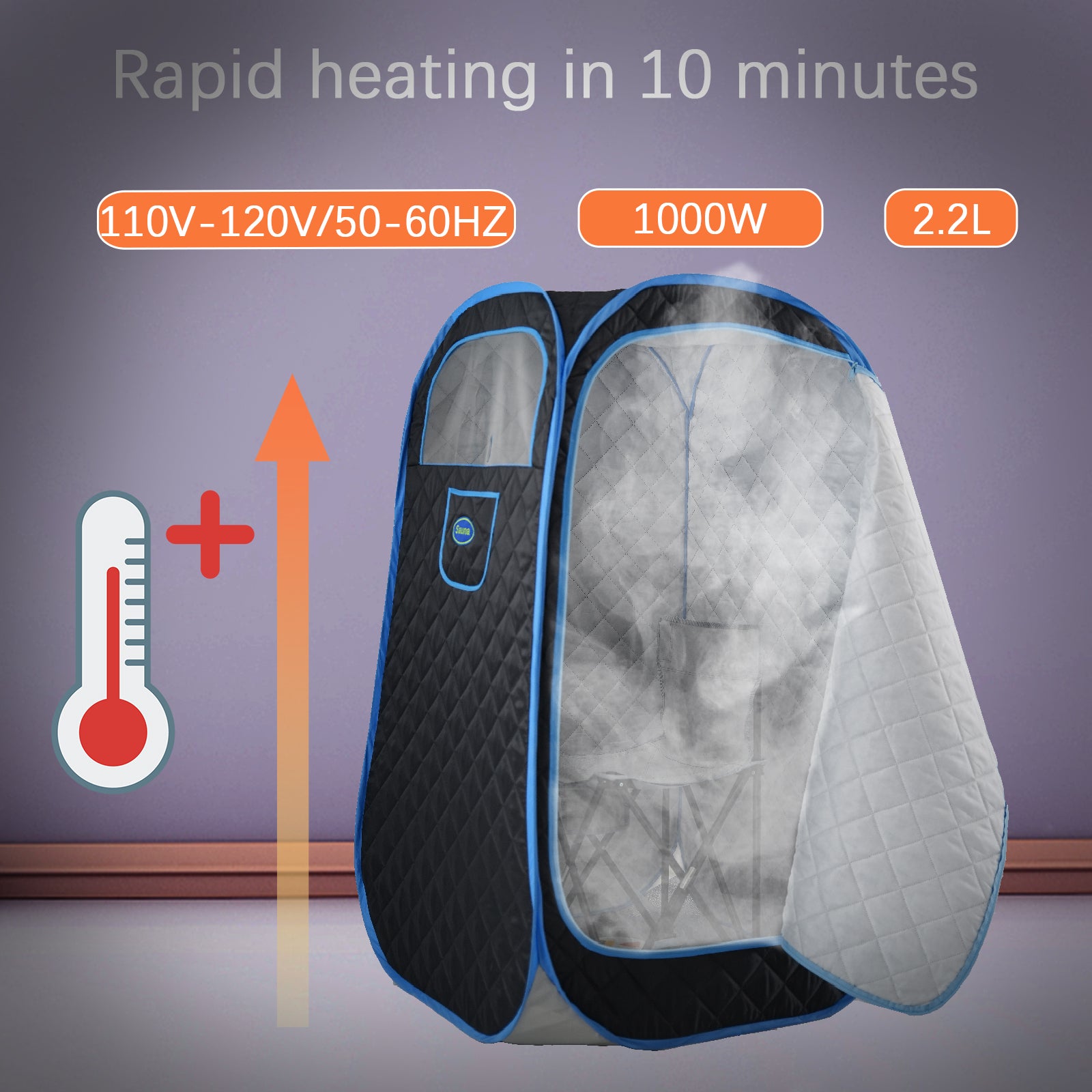 Portable Full Size Steam Sauna Tent | 1000W Generator, Fast Heating Home Spa