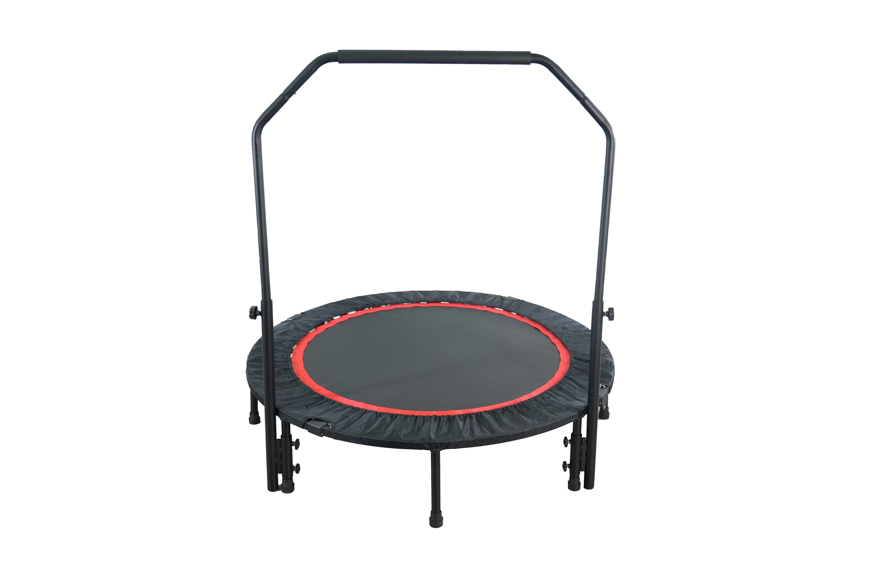 48" Foldable Mini Trampoline Max Load 300lbs, Fitness Rebounder with Adjustable Foam Handle, Exercise Trampoline for Adults Indoor/Garden Workout, Thanksgiving, Black Friday, Cyber Monday, Christmas Gift