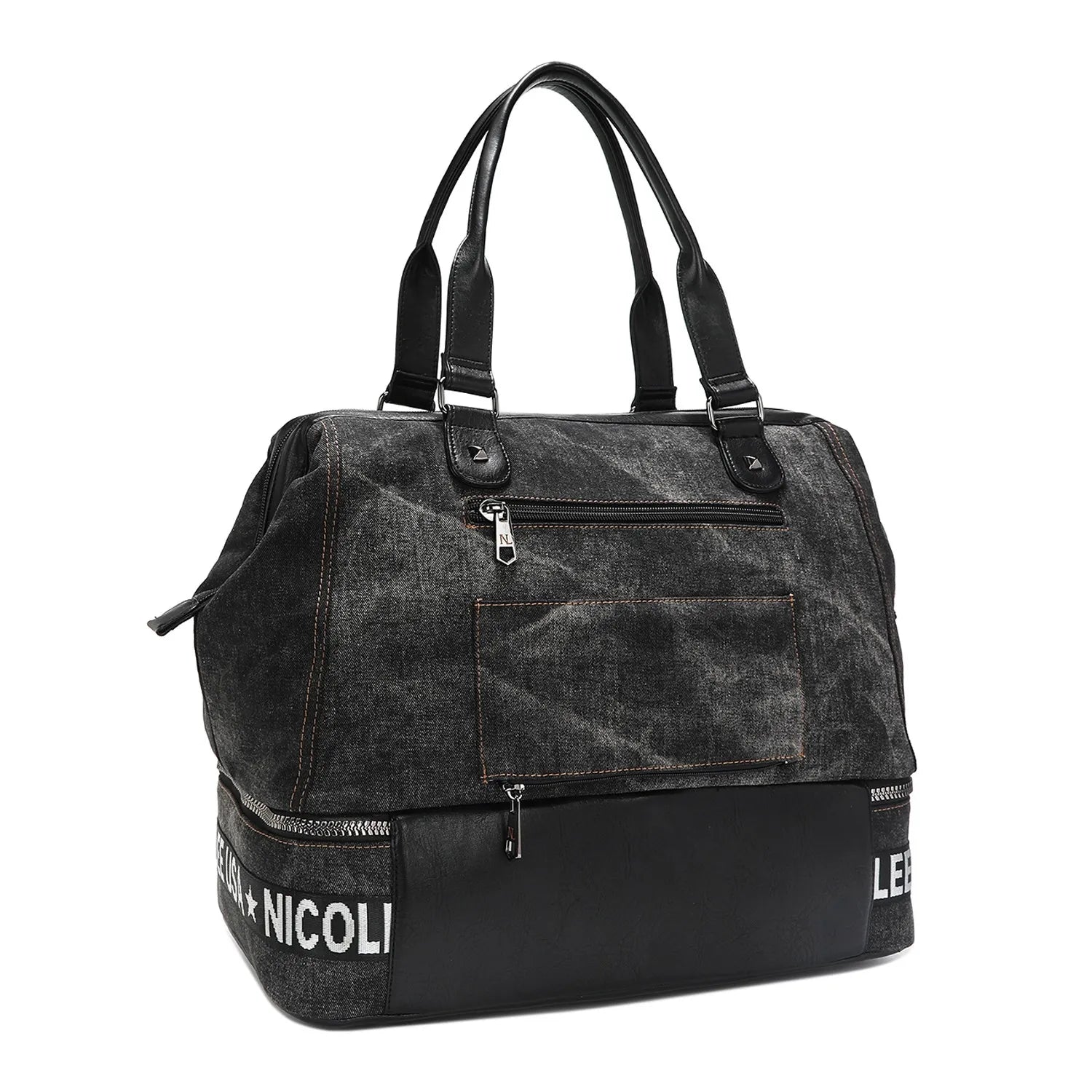 Nicole Lee USA Denim Sisters Secret Weekender Travel Bag
