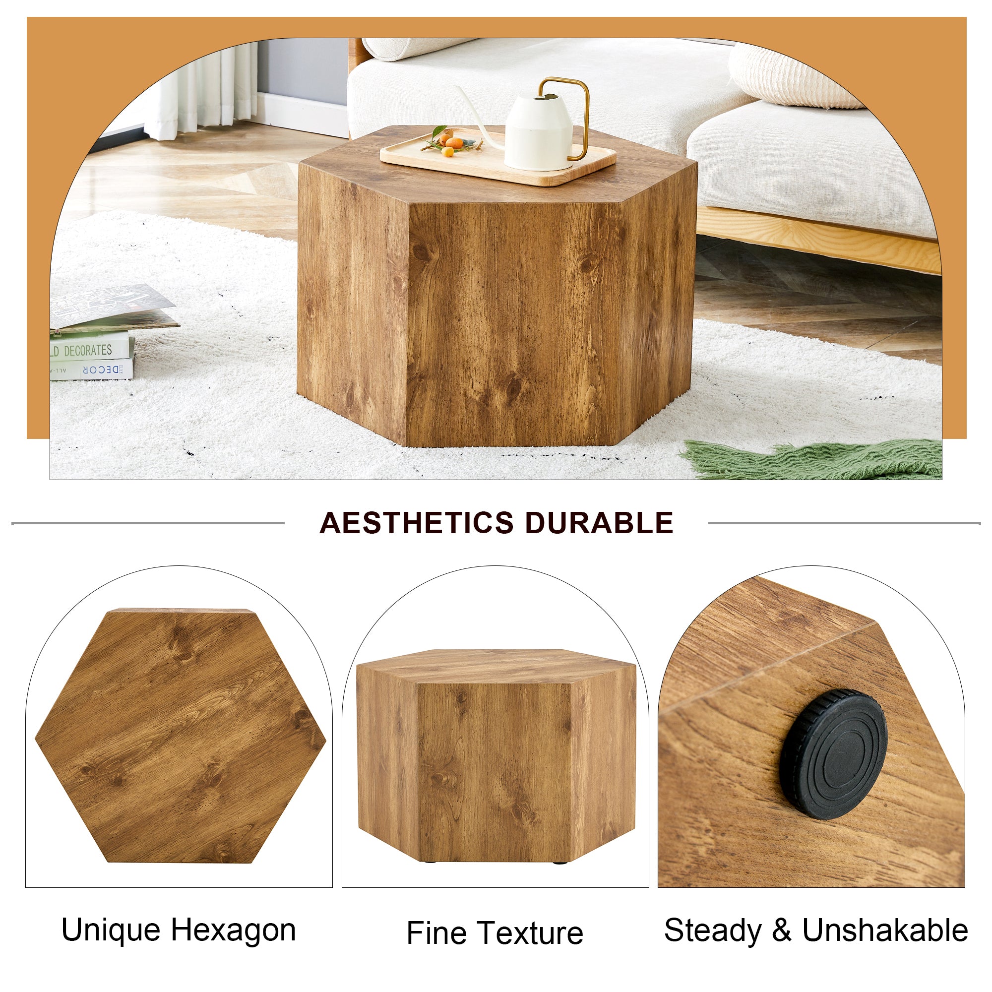 Modern MDF Coffee Table with Complex Texture Patterns – Stylish & Durable Interior Decor Piece for Living Room