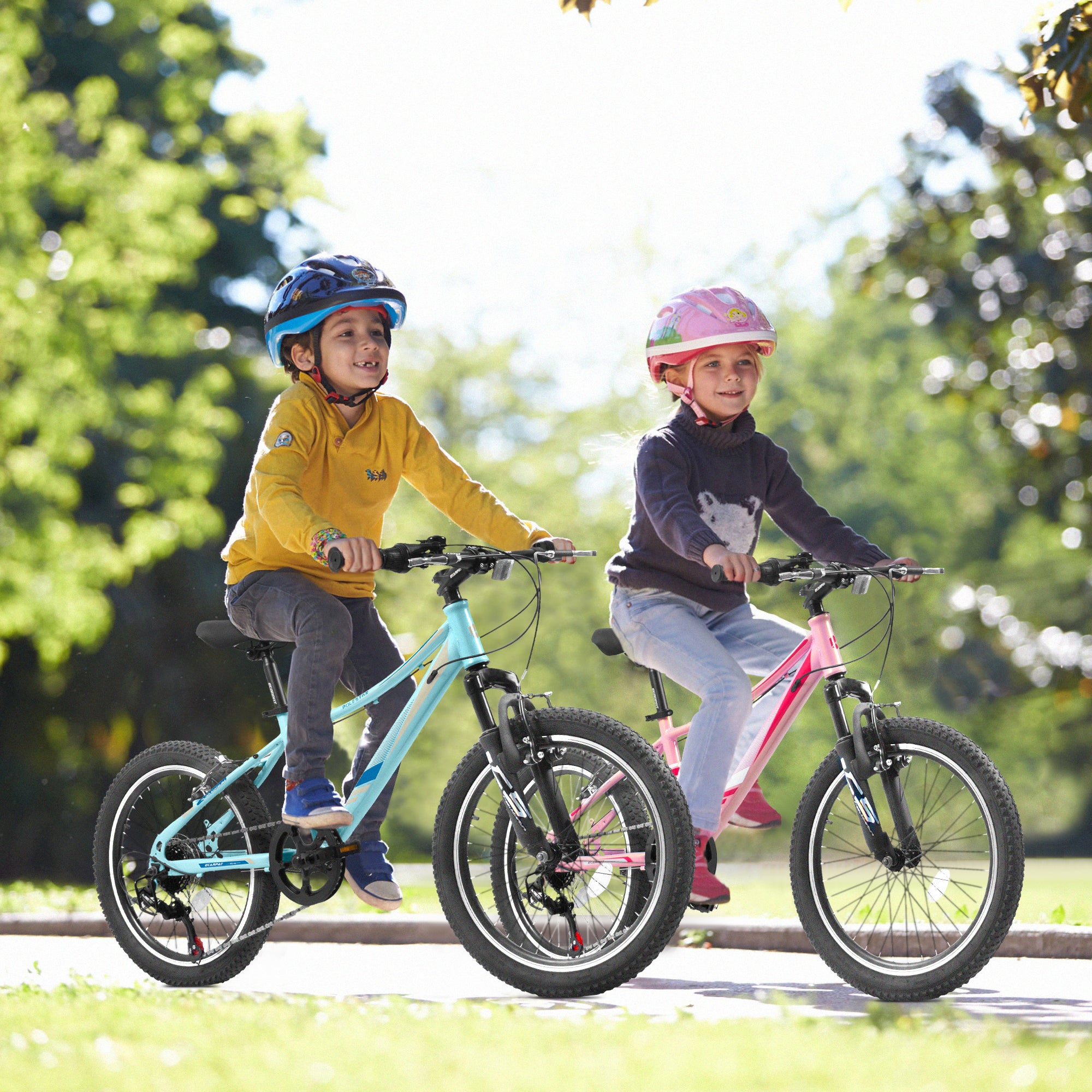 20 inch Children's Bicycle, Shock Absorbing Front Fork, 7 - Speed, V - brakes, Mountain Tire, Boys and Girls Kids Bike for Outdoor Adventure