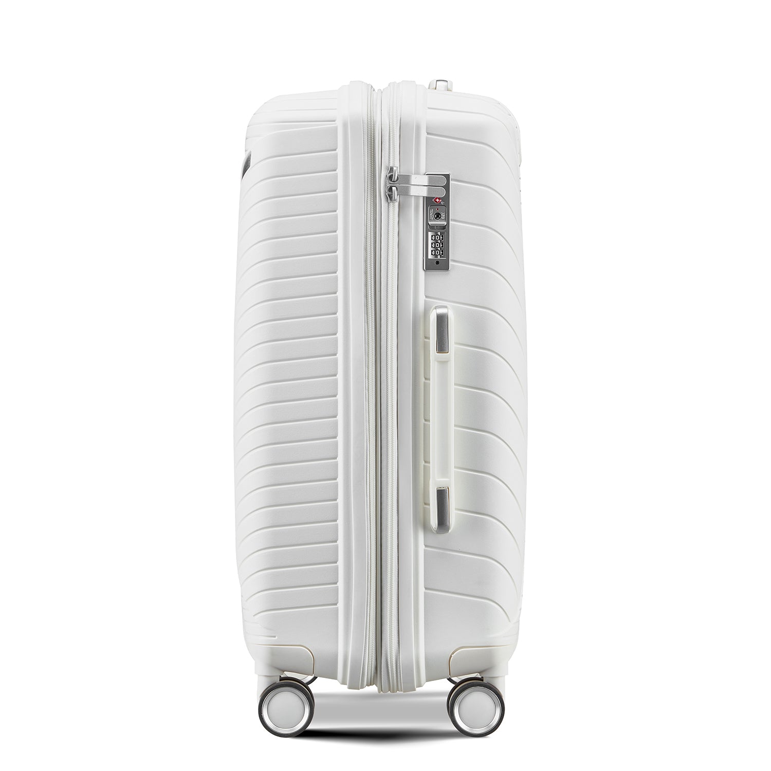 4-Piece Luggage Set (14/20/24/28), Expandable Lightweight Suitcase with 4 Double 360° Mute Spinner Wheels, Durable PP Materials, TSA Lock Travel Luggage