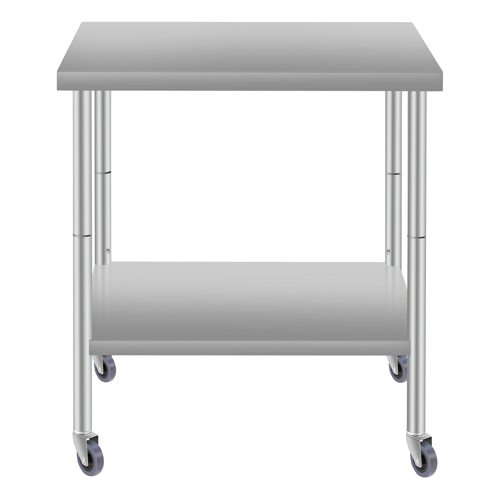 Stainless Steel Work Table 30" x 24" with Wheels | Commercial Kitchen Prep Table with Undershelf