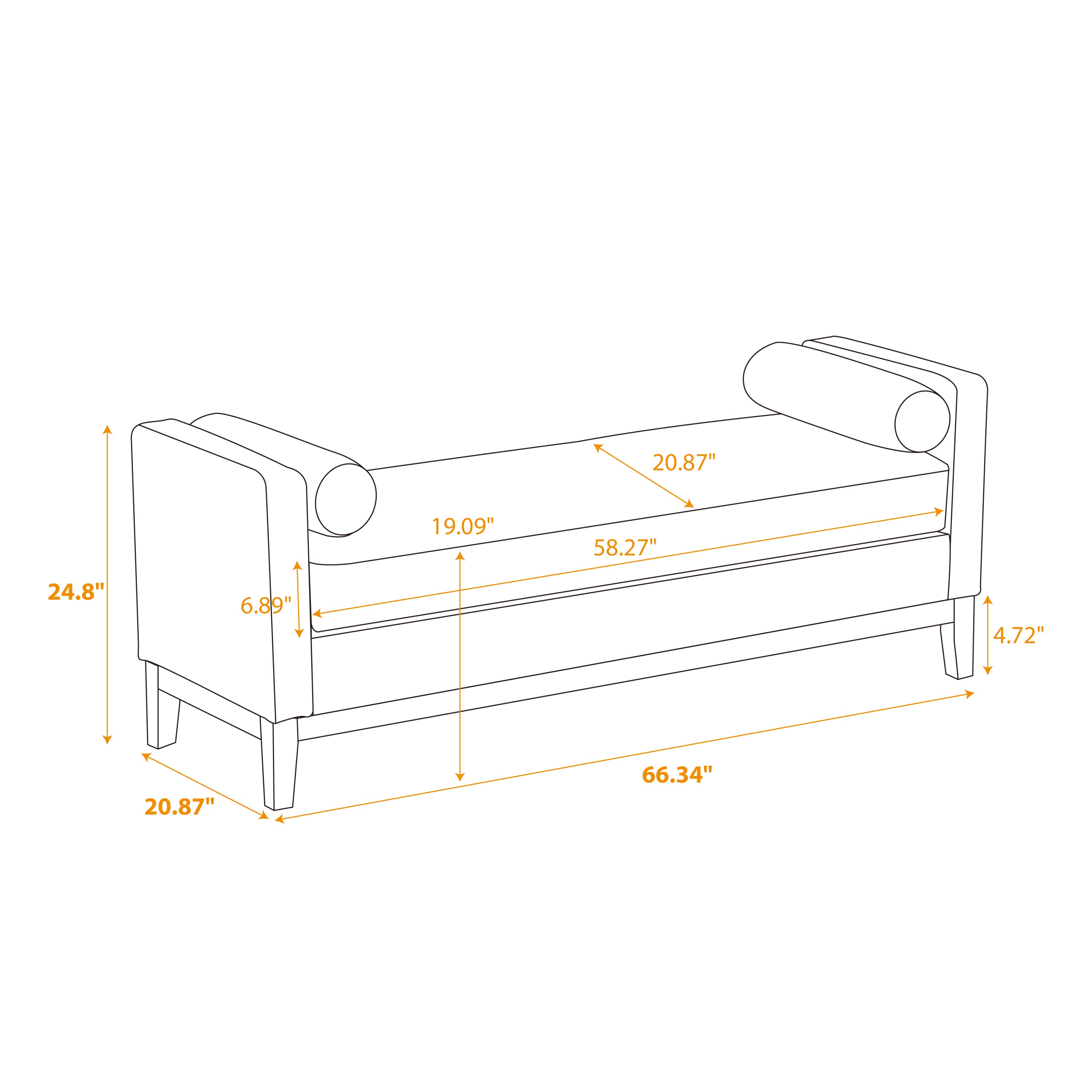 Skip to content
ShopifyShopify
Unsaved changes
Discard
Save



ECO SHOP U.S.A

Home
Orders
New
34
Products
Collections
Inventory
Purchase orders
Transfers
Gift cards
Customers
Content
Finance
Analytics
Marketing
Discounts

Sales channels

Online Store

Google & YouTube

Point of Sale

Inbox

TikTok

Facebook & Instagram

Shop

Apps
Settings
66.34'W Elegant Upholstered Bench,Daybed, Ottoman with Wood Legs & 2 Bolster Pillows for End of Bed, Bedroom, Living Room, Entryway,Brown Polyurethane(PU). This page is 