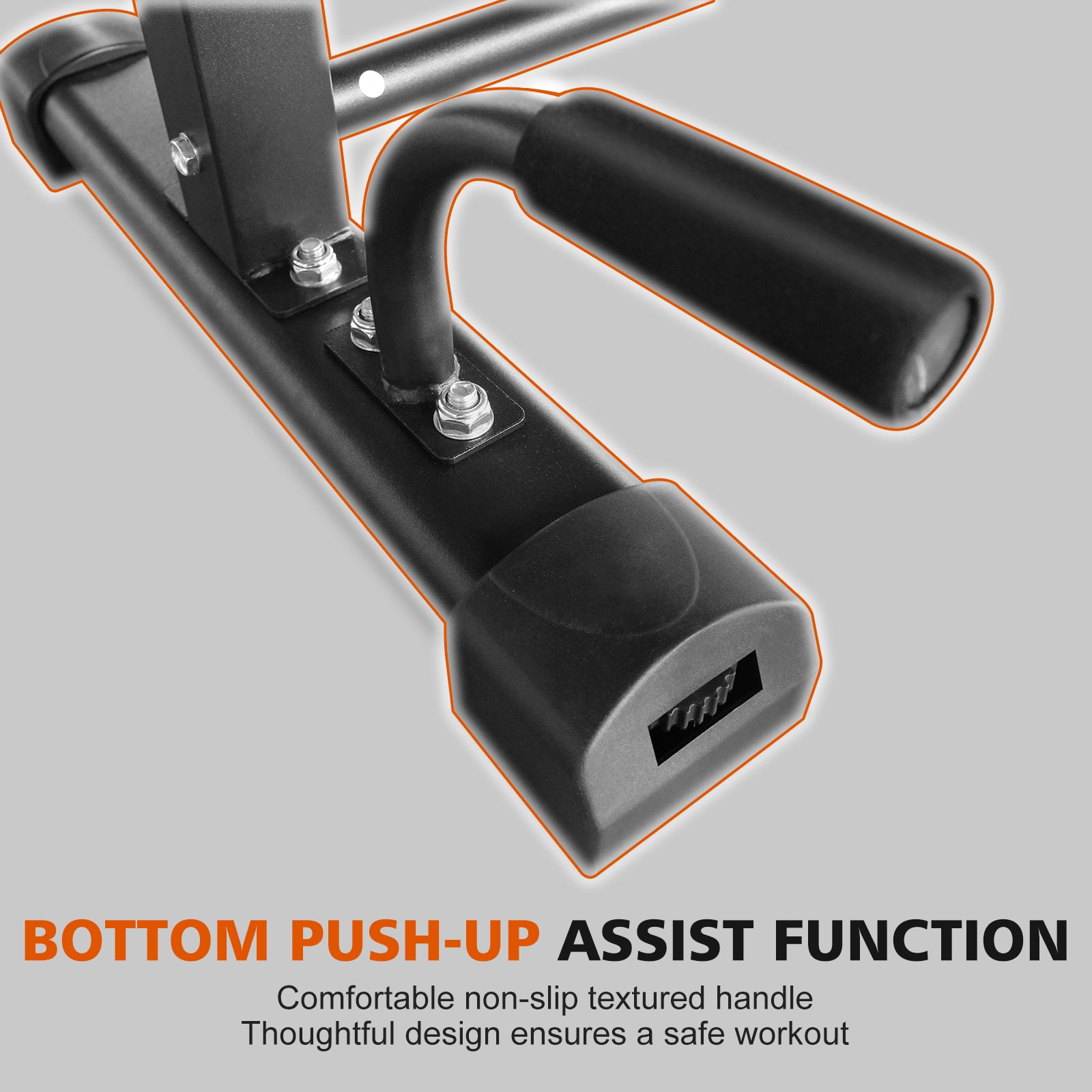 Dip Bar Station Set, 6 Level Adjustable Pull Up Bars, 1200lbs Heave Duty Parallettes Bars, Dip Station for Full Body Workout Fitness
