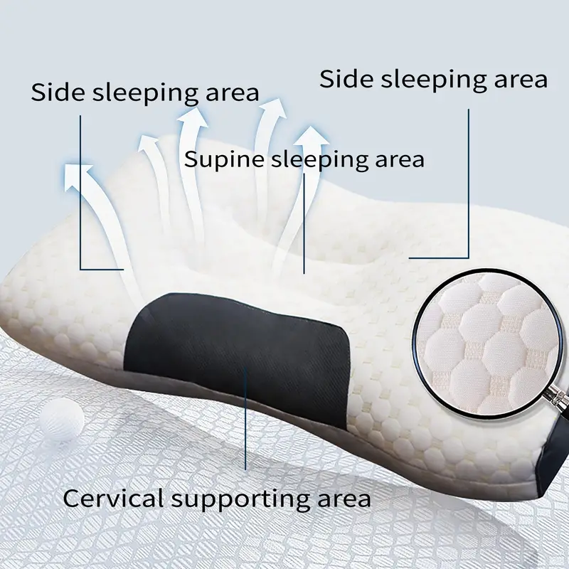 YBZ 3D Knitted Cotton Massage Pillow -white (2 pack)