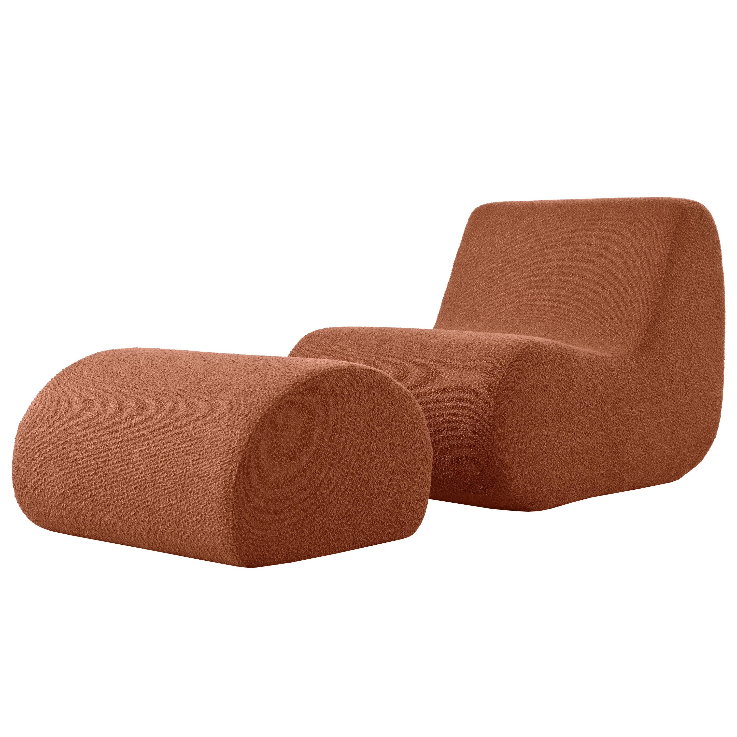 Mirod Elegant Accent Chair with Ottoman,Stylish Curved Design and Minimalist Lines for Ultimate Comfort, High-Resilience Foam for Luxurious Seating