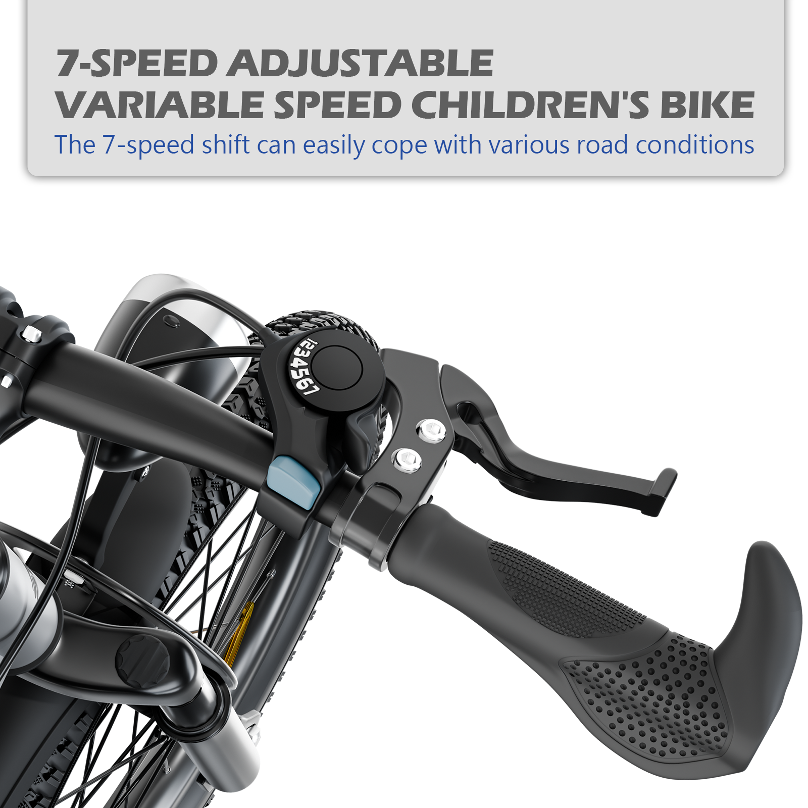 FKZNPJ 24 Inch Kids Mountain Bike for Boys & Girls Ages 7-12 – 7-Speed Gears, Dual Disc Brakes, Shock Absorber Front Fork, LED Light – Silver & Pink