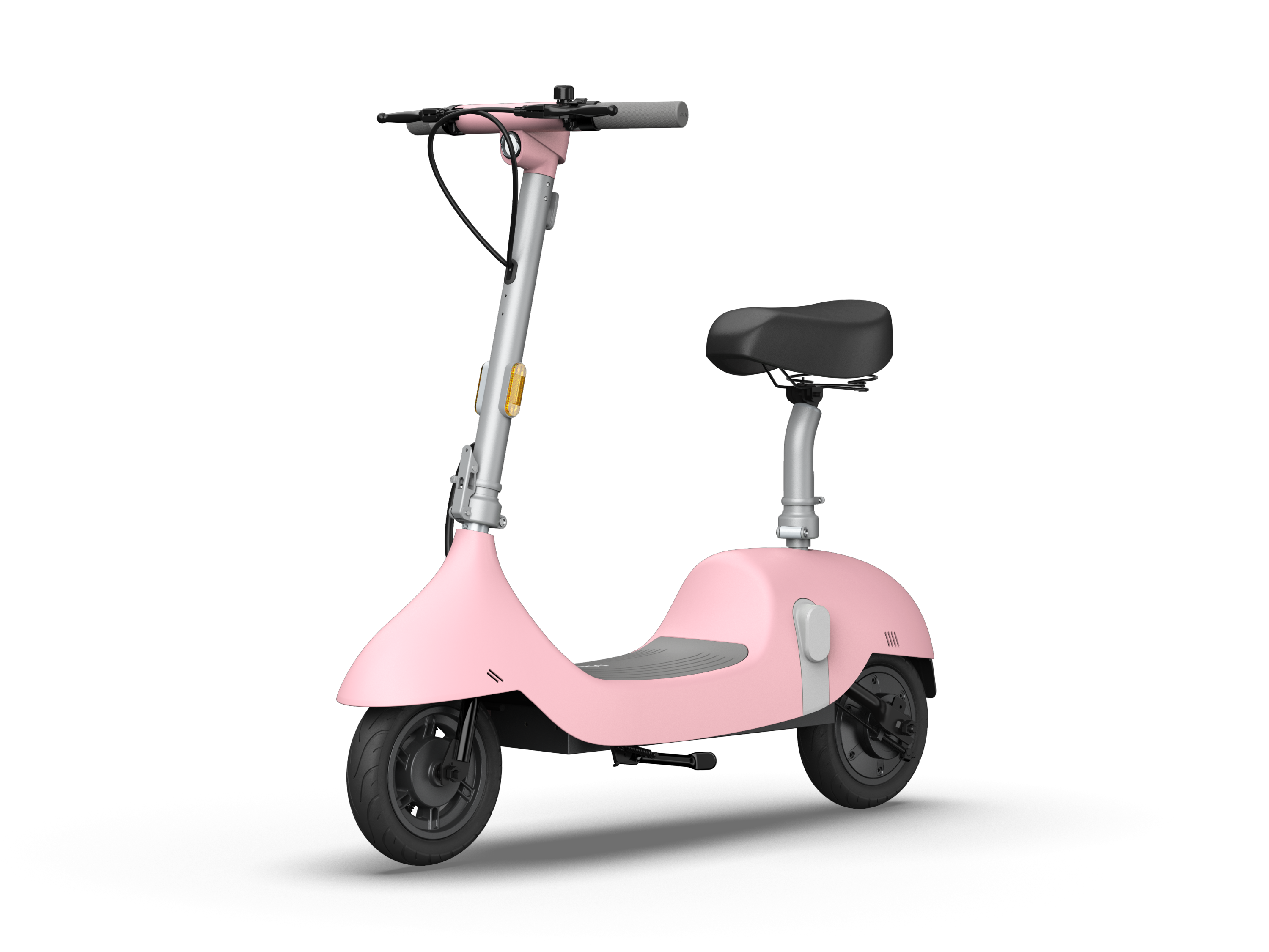 Electric Scooter with Foldable Seat w/35 Miles Operating Range & 15.5mph Max Speed - Pink