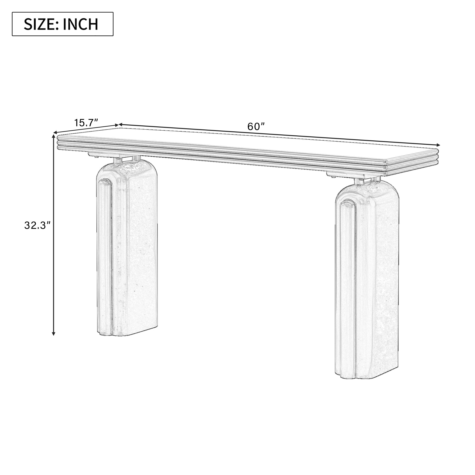 U_STYLE Chic, Elegant and Luxurious Acacia Veneer Console Table,Suitable for Entryway, Hallway, Living Room, Foyer, Corridor