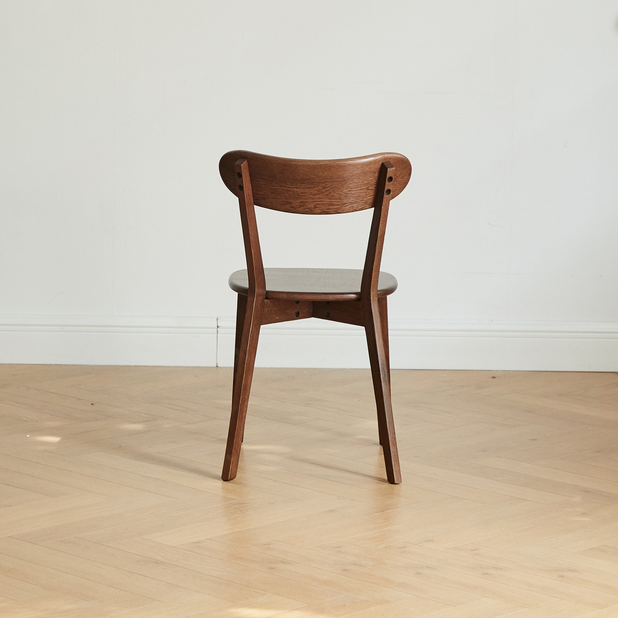 (Set of 2) Solid Oak Wood Dining Chairs – Natural FAS Grade North American Wood, Dirt-Free, Minimalist Living Room or Table Chairs, 46.5×54×80cm