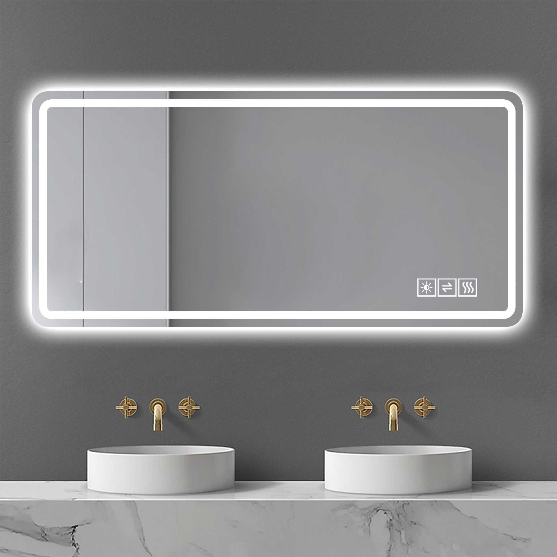 28x60 Inch LED Bathroom Vanity Mirror – Anti-Fog, Dimmable, Shatter-Proof Tempered Glass, Ideal for Bathroom Wall Decor, Beauty Makeup, and Shaving