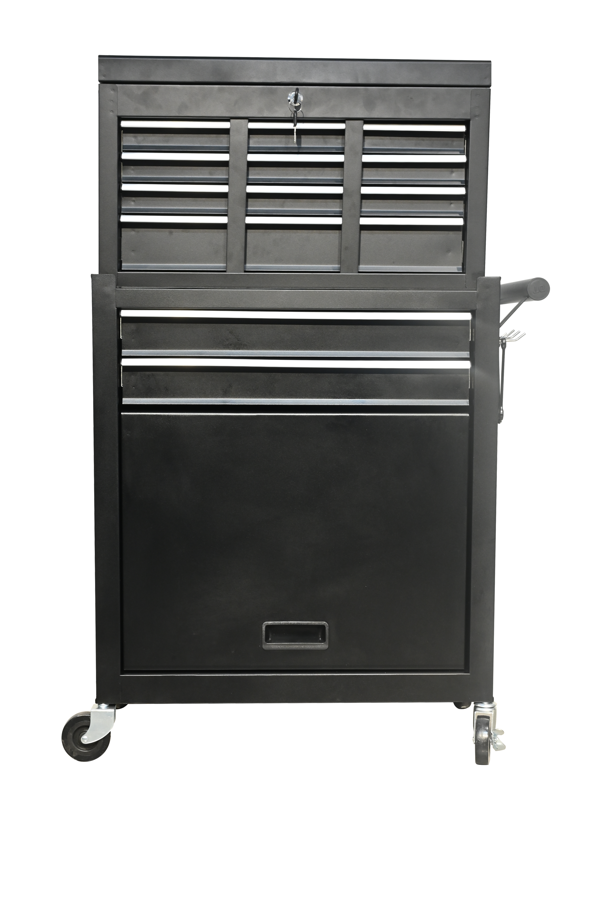 8-Drawer Large Capacity Rolling Toolbox | Detachable Tool Cabinet with Wheels & Lock
