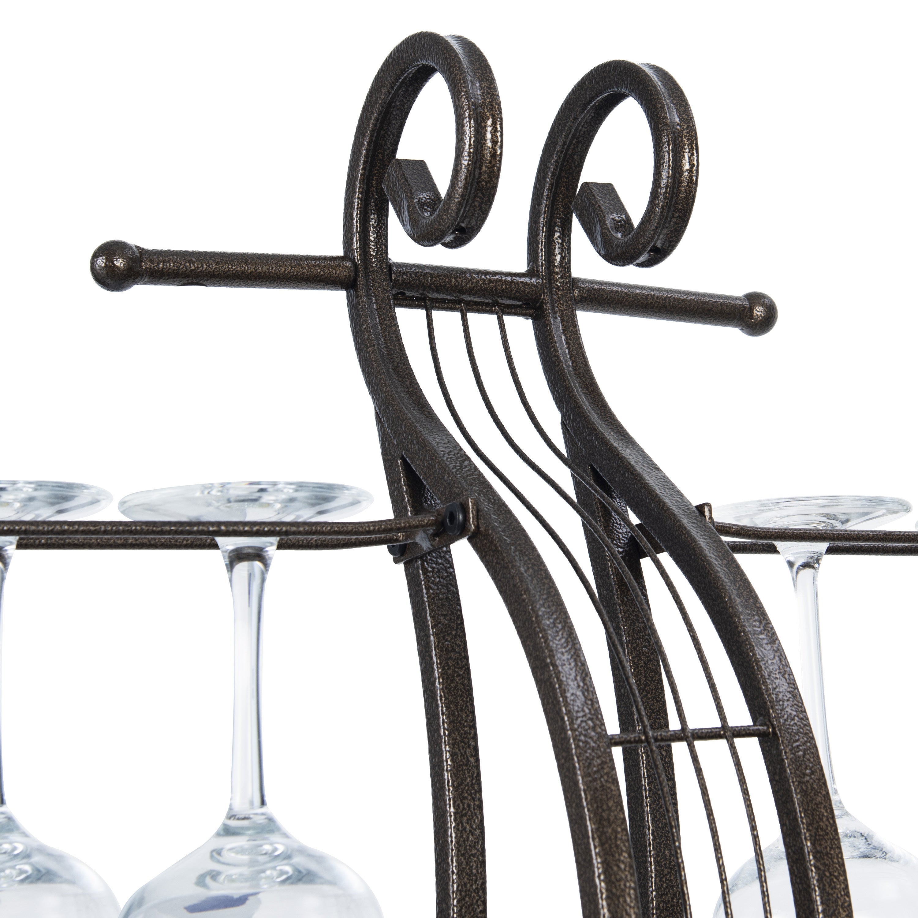 Cello-Shaped Wine Rack, Freestanding Wine Storage Organizer with Bottle Storage for Liquor & Wine, Home Bar Rack for Kitchen & Dining Room