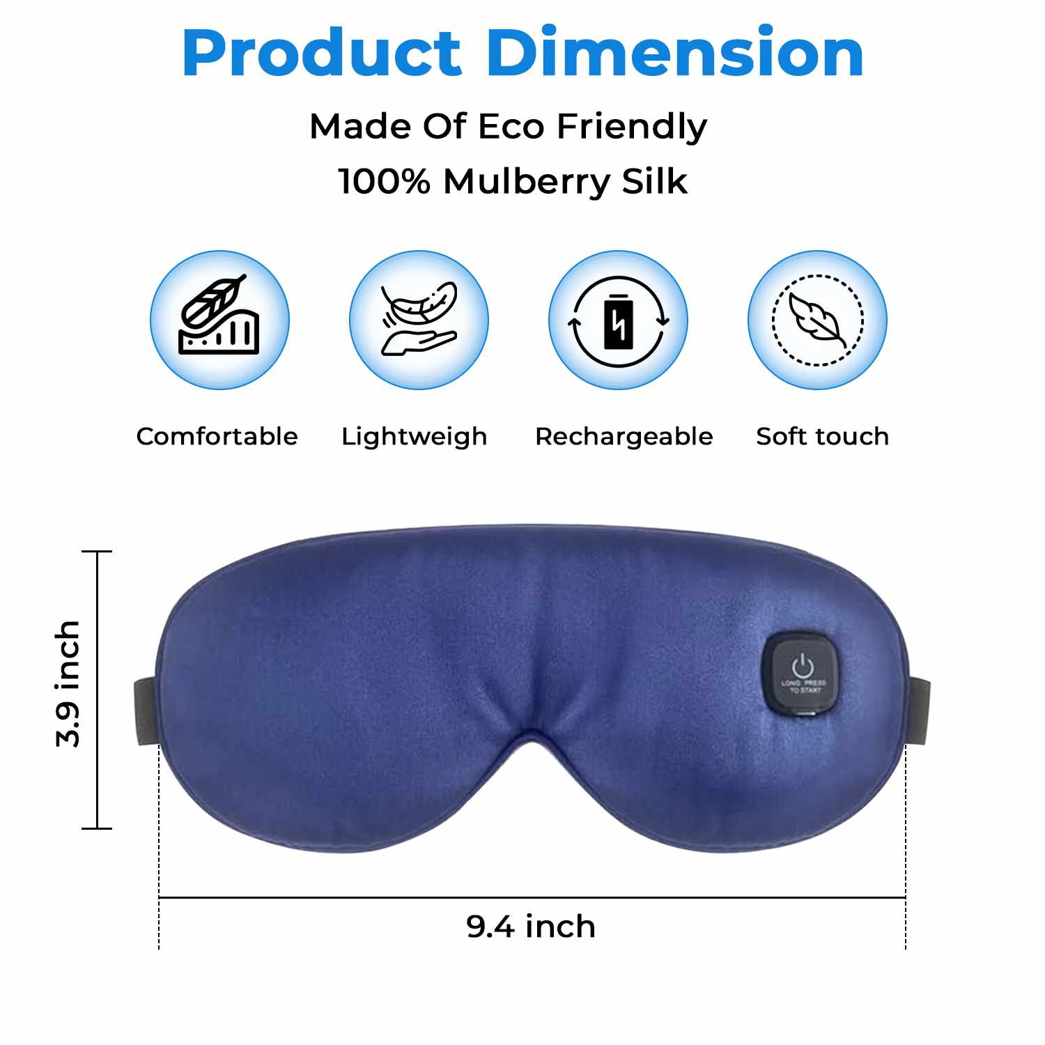 SQ Eye Massager with Heat Therapy – Rechargeable (cordless)