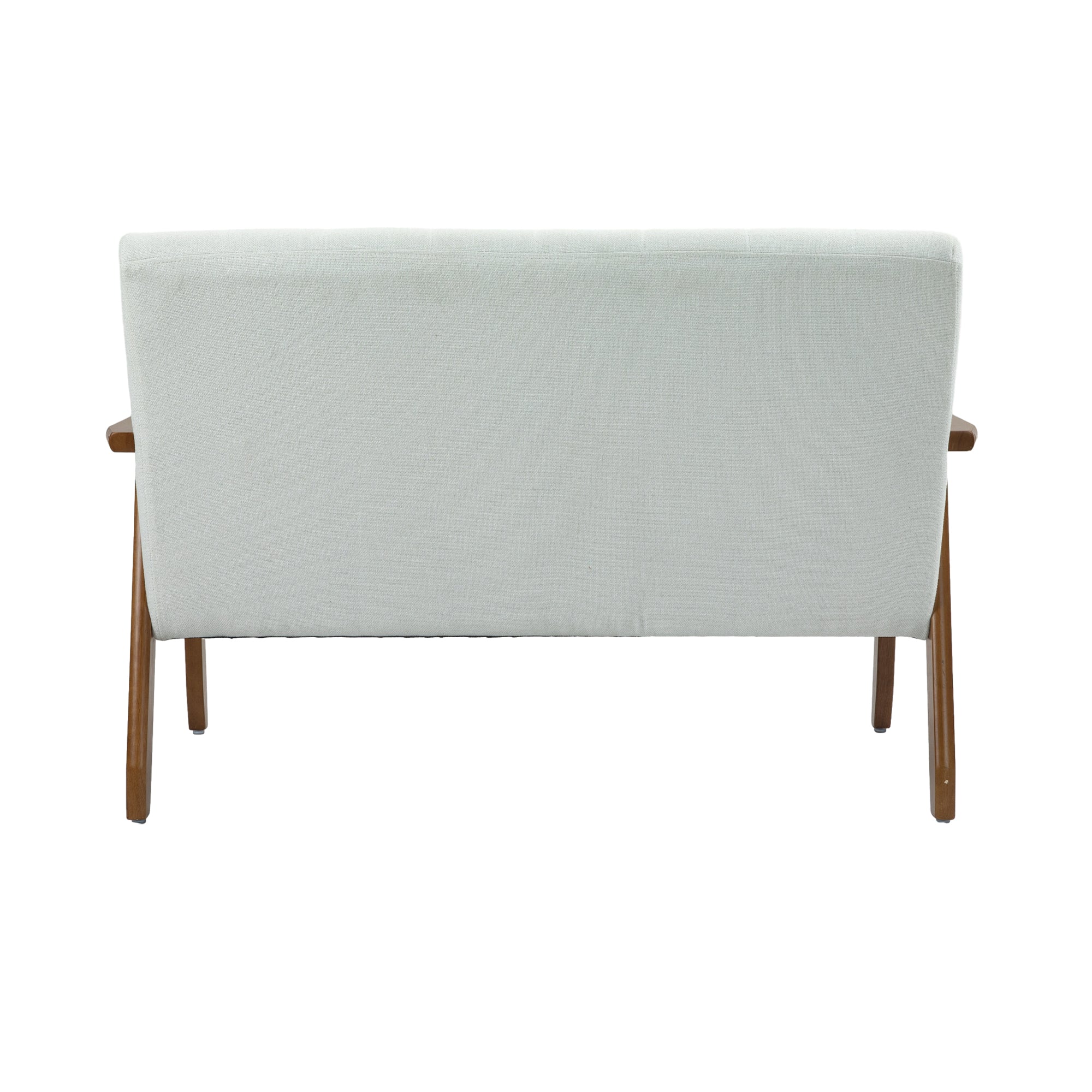 COOLMORE Mid-Century Modern Solid Loveseat Sofa Upholstered Linen Loveseat, 2-Seat Upholstered Loveseat Sofa Modern Couch