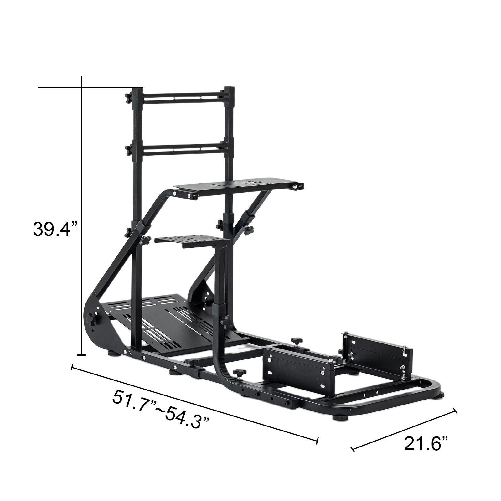 Enhanced Racing Wheel Cockpit | Adjustable Driving Simulator Frame for Fanatec, Thrustmaster & Logitech