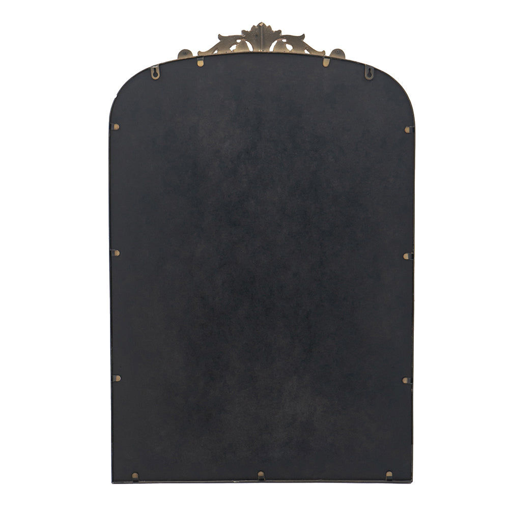 24" x 36" Gold Arch Mirror, Baroque Inspired Wall Decor for Bathroom Bedroom Living Room