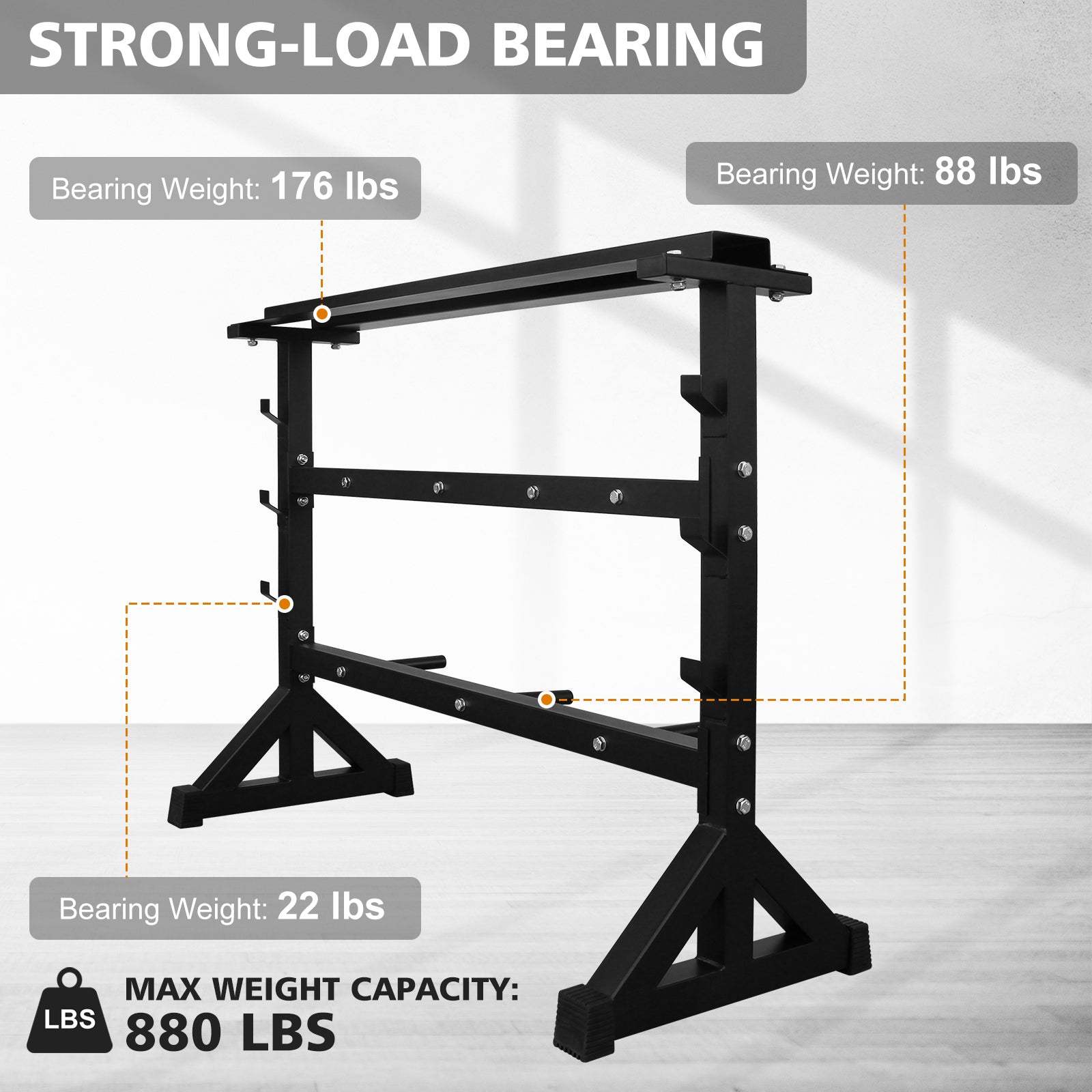 Dumbbell Rack Stand, Multifunctional Barbell Rack Weight Rack for Dumbbells, Heavy Duty Weight Storage Organizer Dumbbell Storage Stand Holder