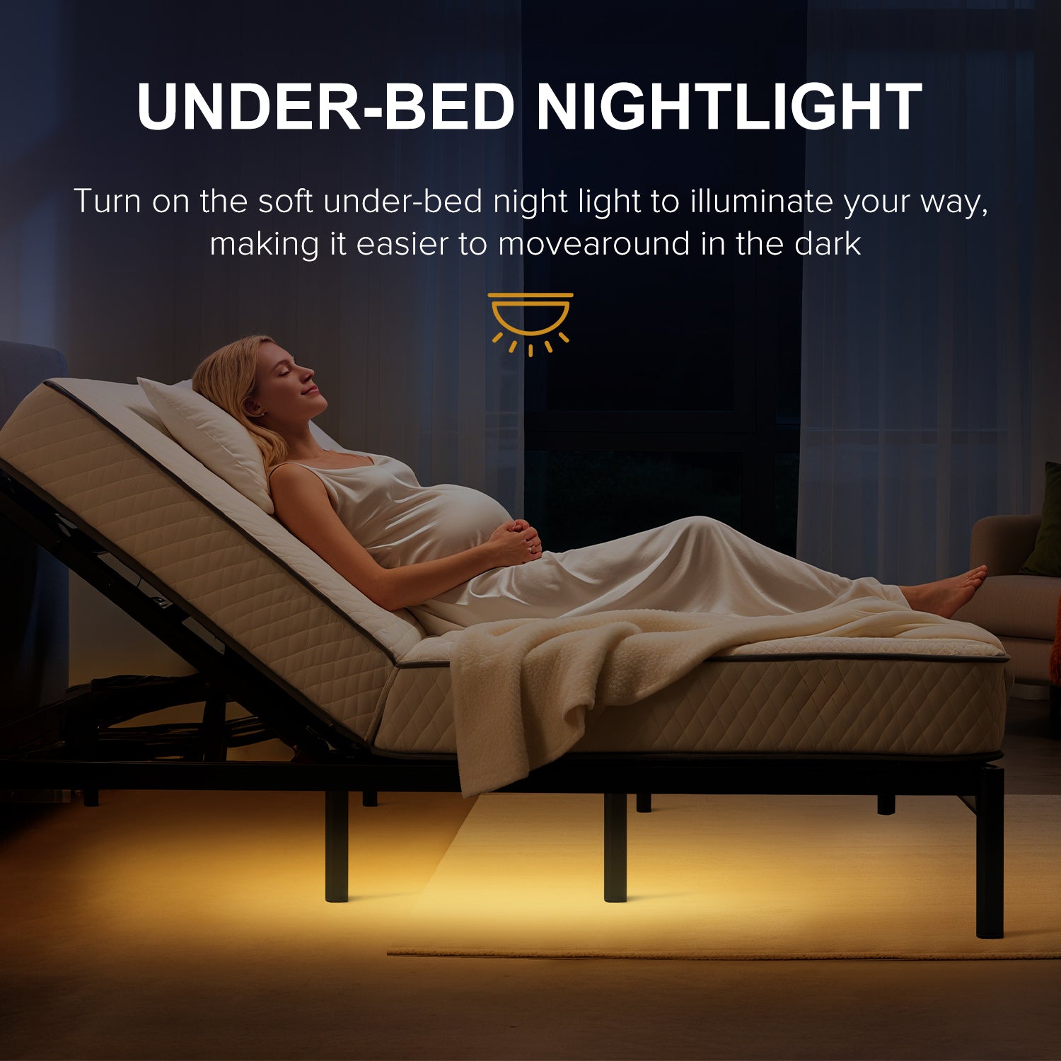 Queen Size Adjustable Bed Frame | Head & Foot Incline with Massage, Wireless Remote & USB Ports