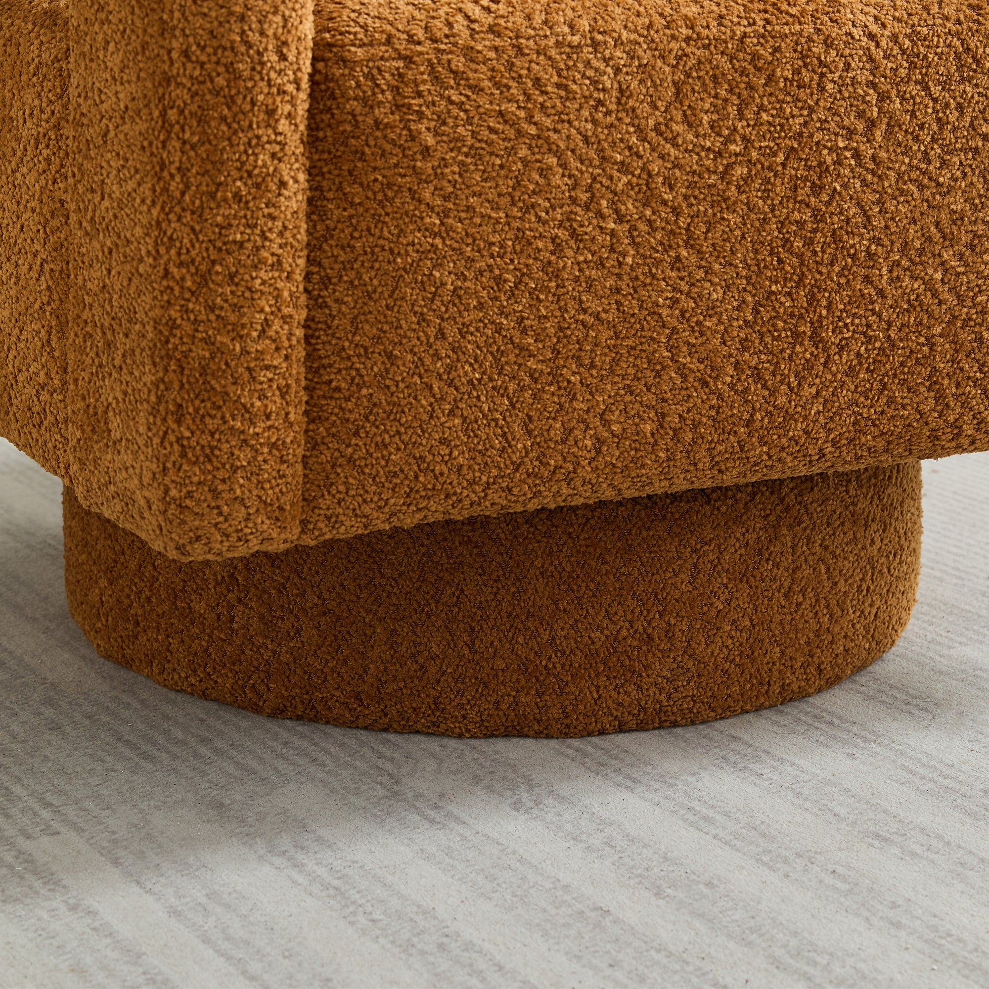 29.13" W Square Swivel Accent Chair, Modern Rotating Arm Chair with Open Back,360 Degree Rotation, Lounge Club Chair with Removable Back Cushion for Living Room, Hotel, Bed Room,Caramel