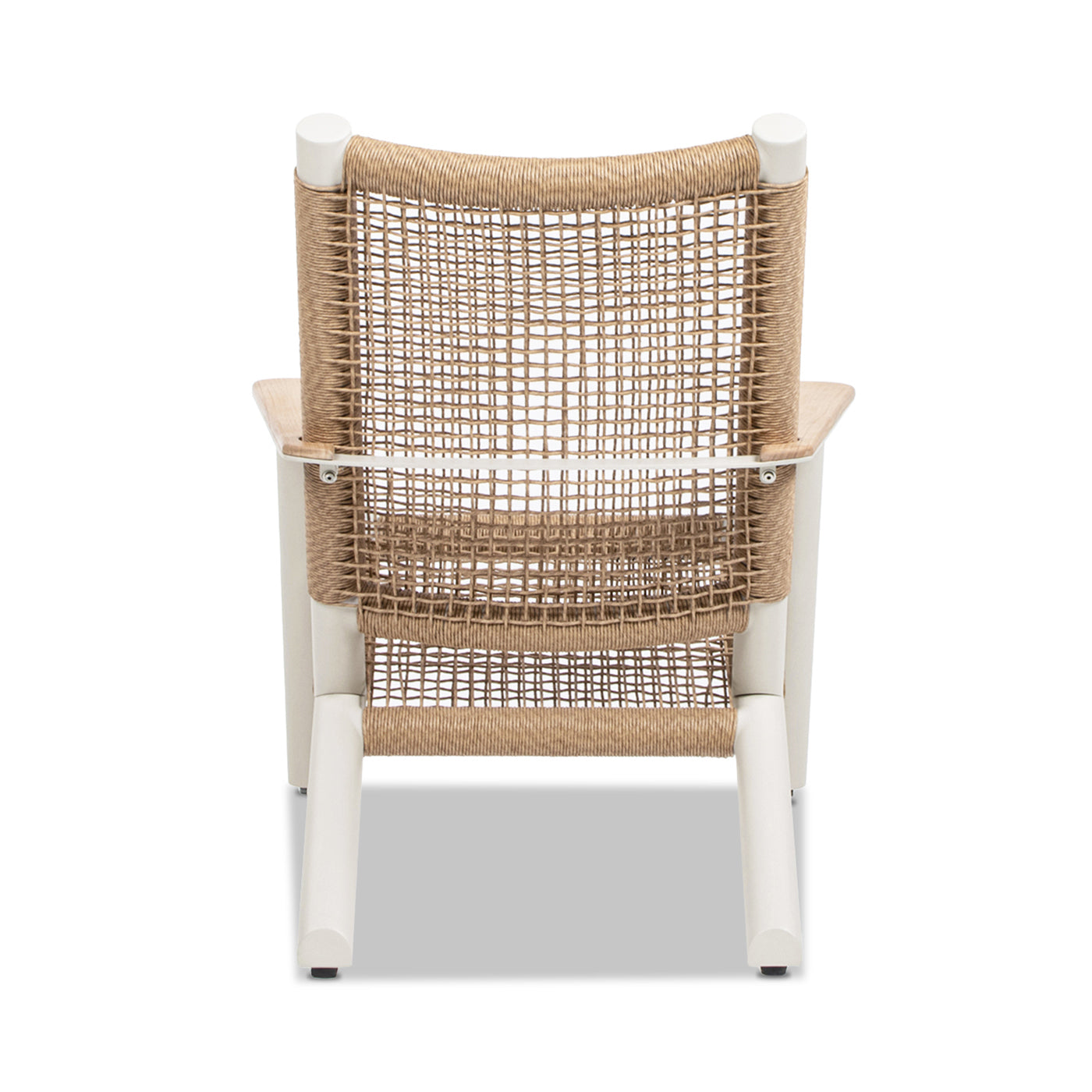 Atlas Adirondack Outdoor Lounge Chair Light Beige Gray Aluminum