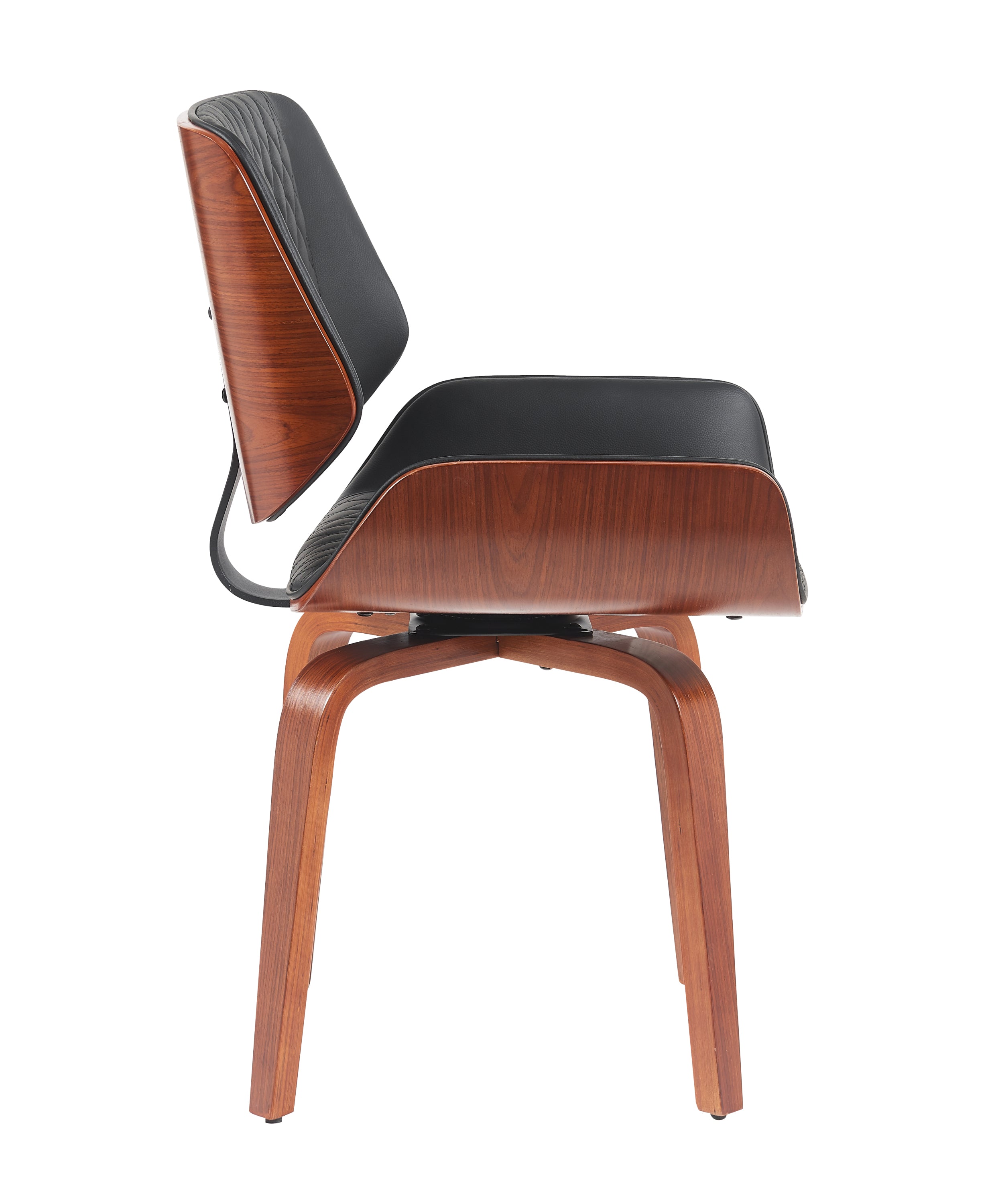 Mid-Century Modern Dining Chair - 360° Swivel(set of 2), PU Leather Upholstery, Ergonomic Design for Kitchen, Office & Dining Room