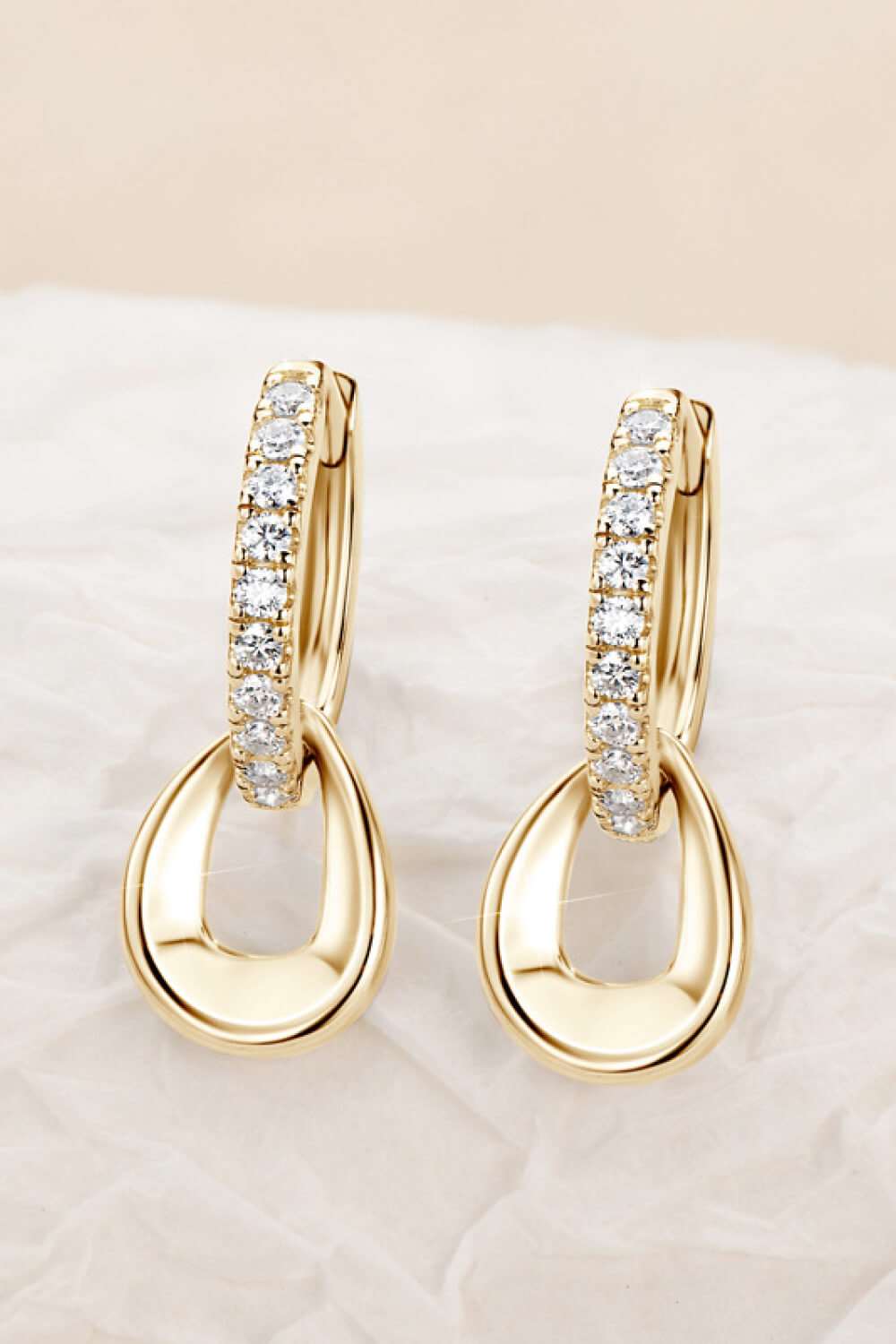 925 Sterling Silver Moissanite Double Hoop Earrings