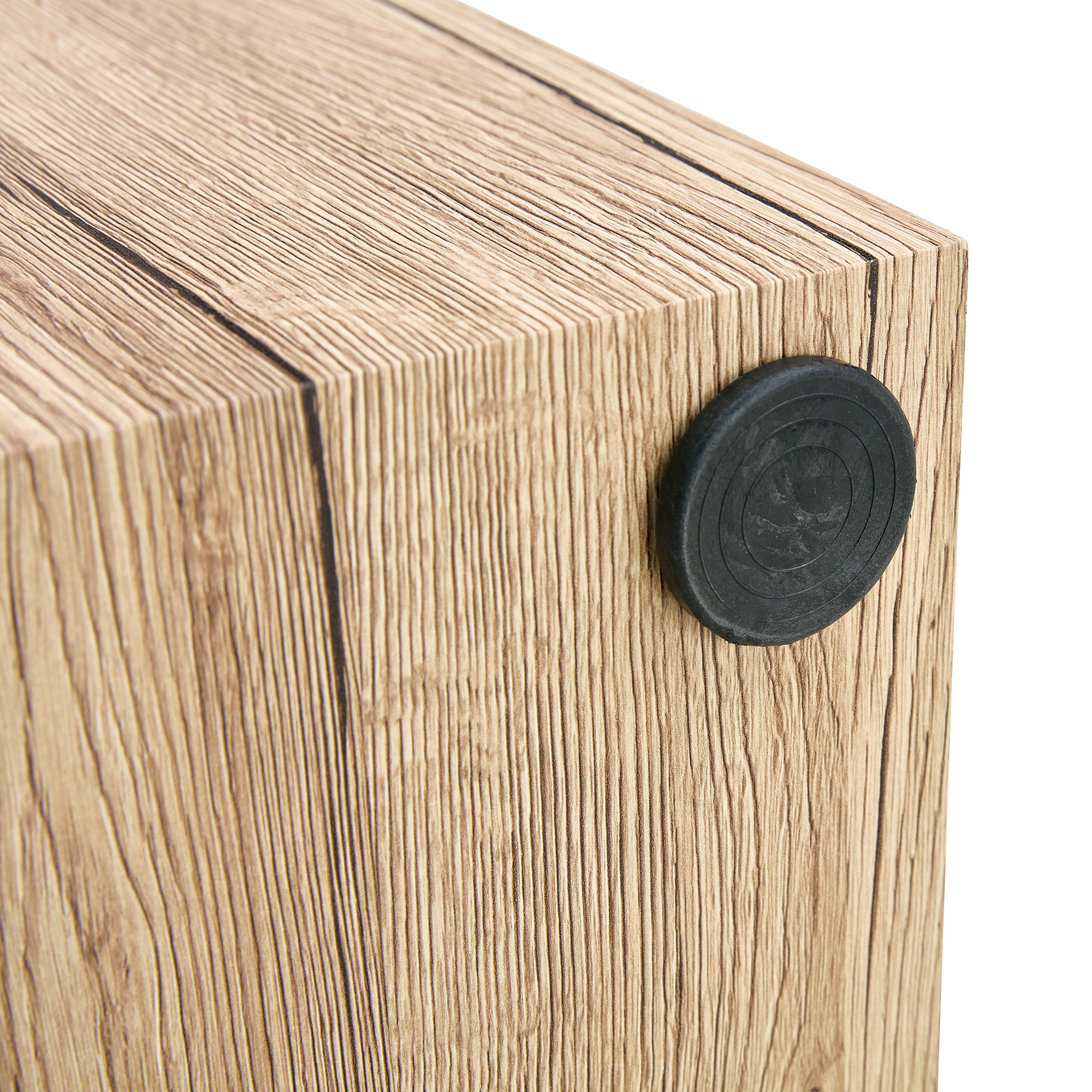 Elevate your living space with this modern MDF coffee table that showcases smooth, light wood color texture patterns. It is characterized by stylish design.