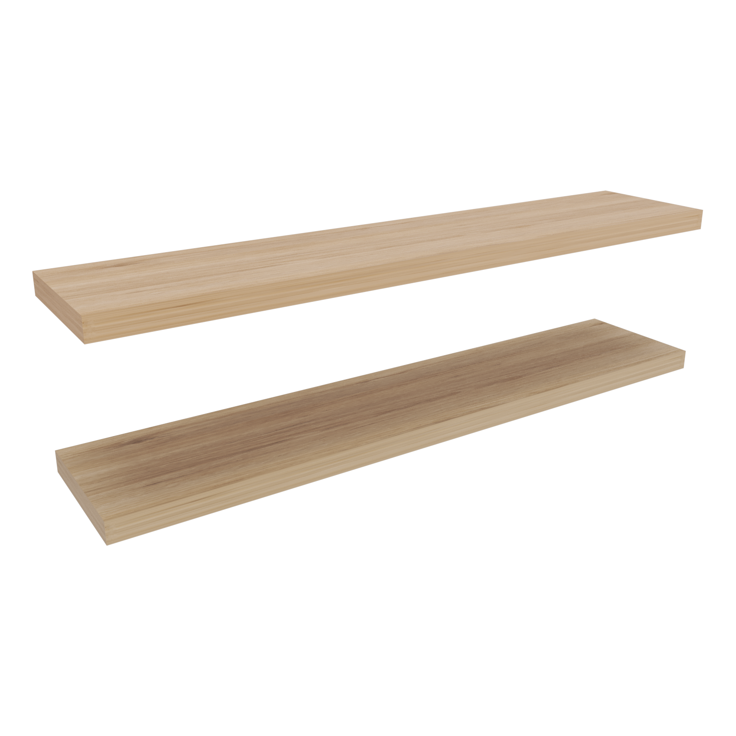 Ecco 47" Wide Floating Shelves Set of 2 – Wall Shelves for Bedroom, Bathroom Storage, Book Shelves for Living Room Decor