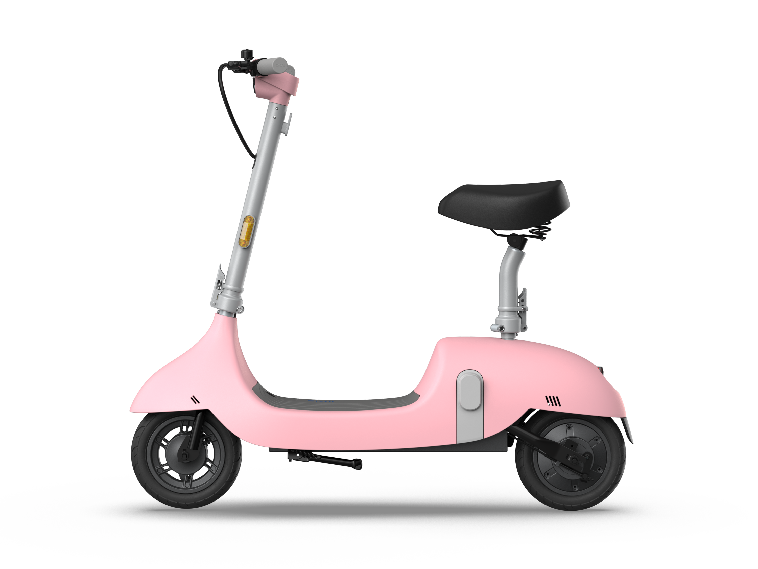 Electric Scooter with Foldable Seat w/35 Miles Operating Range & 15.5mph Max Speed - Pink