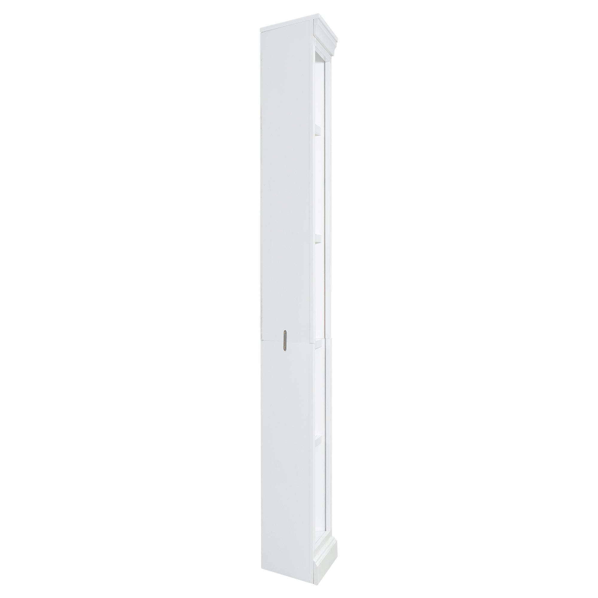 83.4"Tall Modern Corner Shelf,5 Tier Corner Bookcase with LED Light, Storage Standing Shelf Unit, Open Corner Plant Display Stand for Small Space for Living Room,Wall Corner, Home Office,White