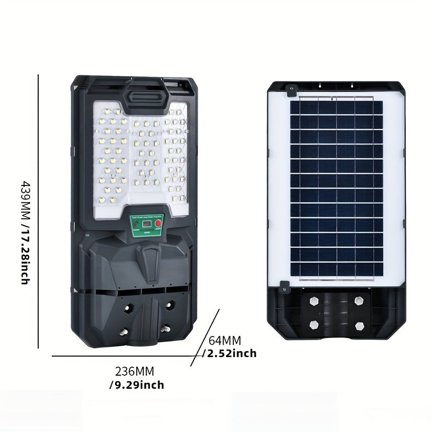 Solar Street Lights Outdoor – 66 LED Parking Lot Light, IP65 Waterproof, Dusk to Dawn Flood Light for Garden, Road, Courtyard