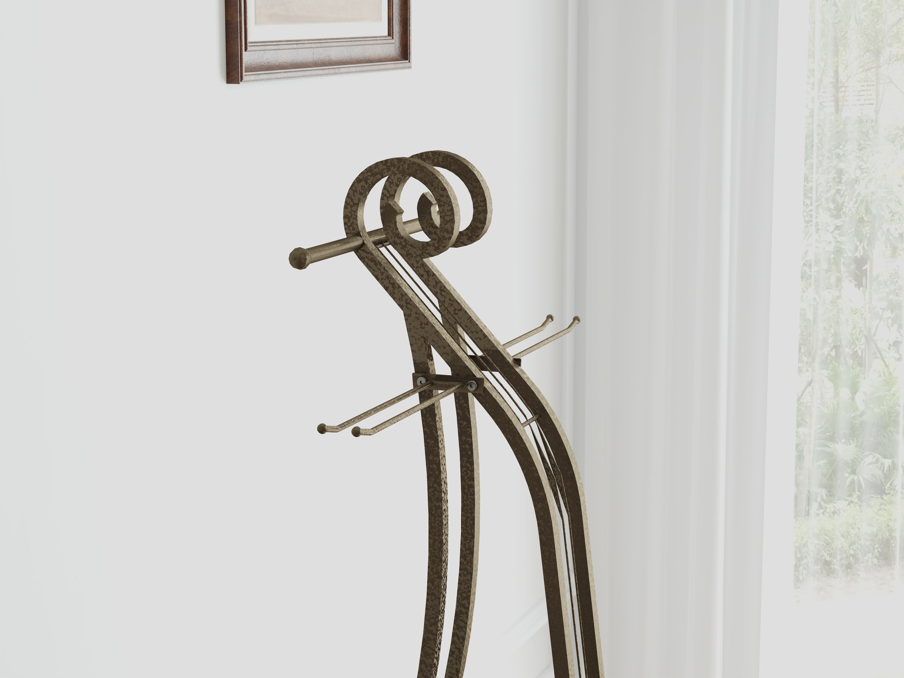 Cello-Shaped Wine Rack, Freestanding Wine Storage Organizer with Bottle Storage for Liquor & Wine, Home Bar Rack for Kitchen & Dining Room