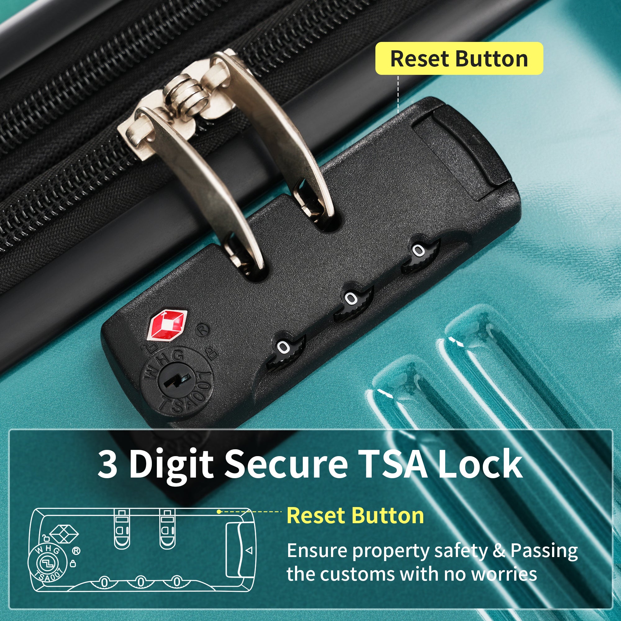 Hardshell Luggage Sets 3 Piece Gradient Color Expandable Suitcase with Spinner Wheels and TSA Lock Lightweight 20' 24' 28' Available,Green+Yellow