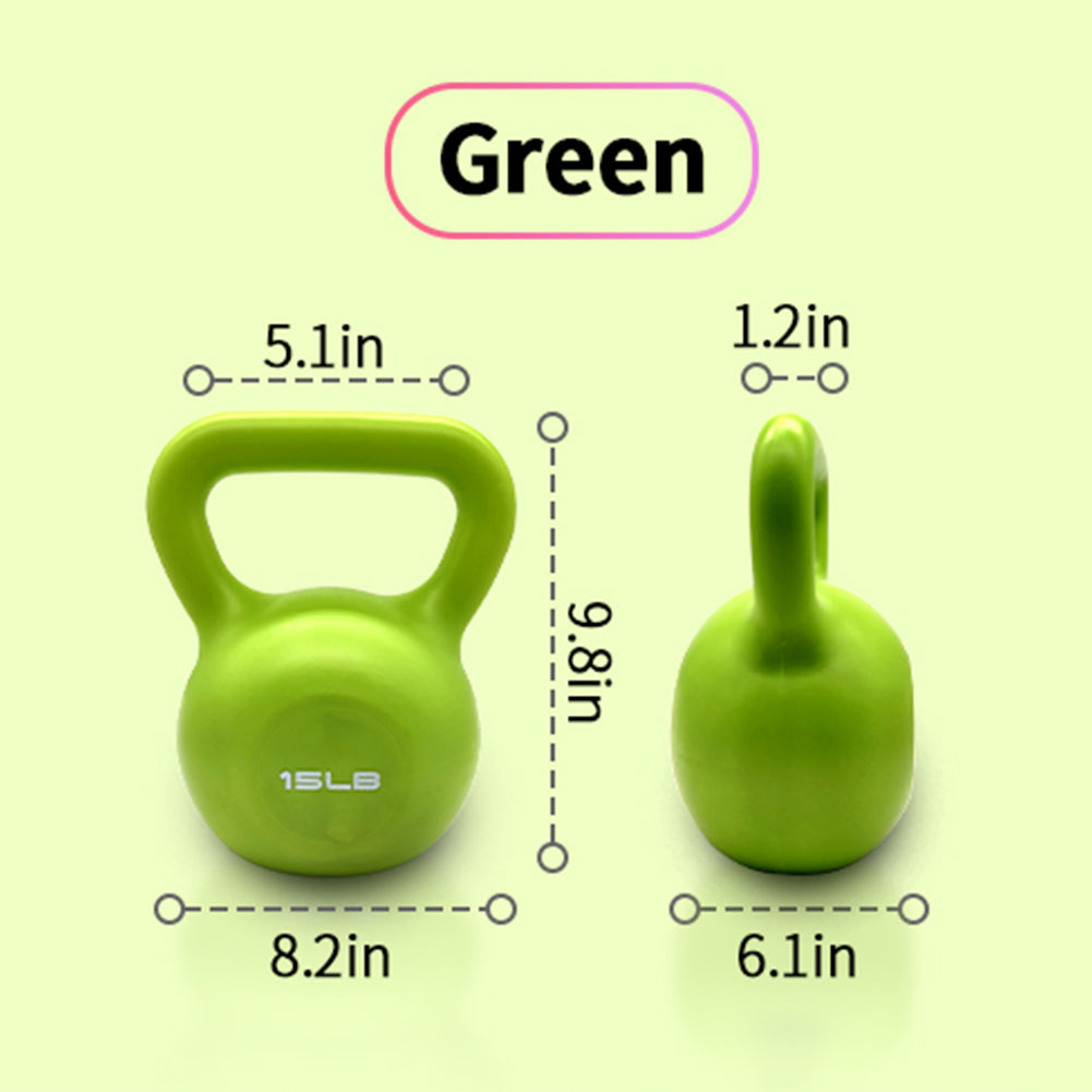 15LB Kettlebell Set – Vinyl Coated Kettlebell for Women, Strength Training Weight with Wide Comfortable Grip for Home Gym Workouts