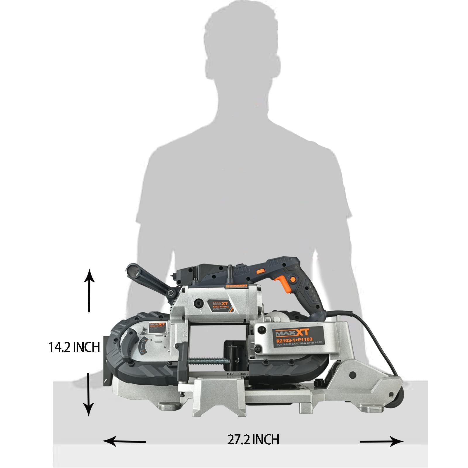 10 Amp 5" Deep Cut Bandsaw | Variable Speed Portable Metal Saw with Lightweight Aluminum Base