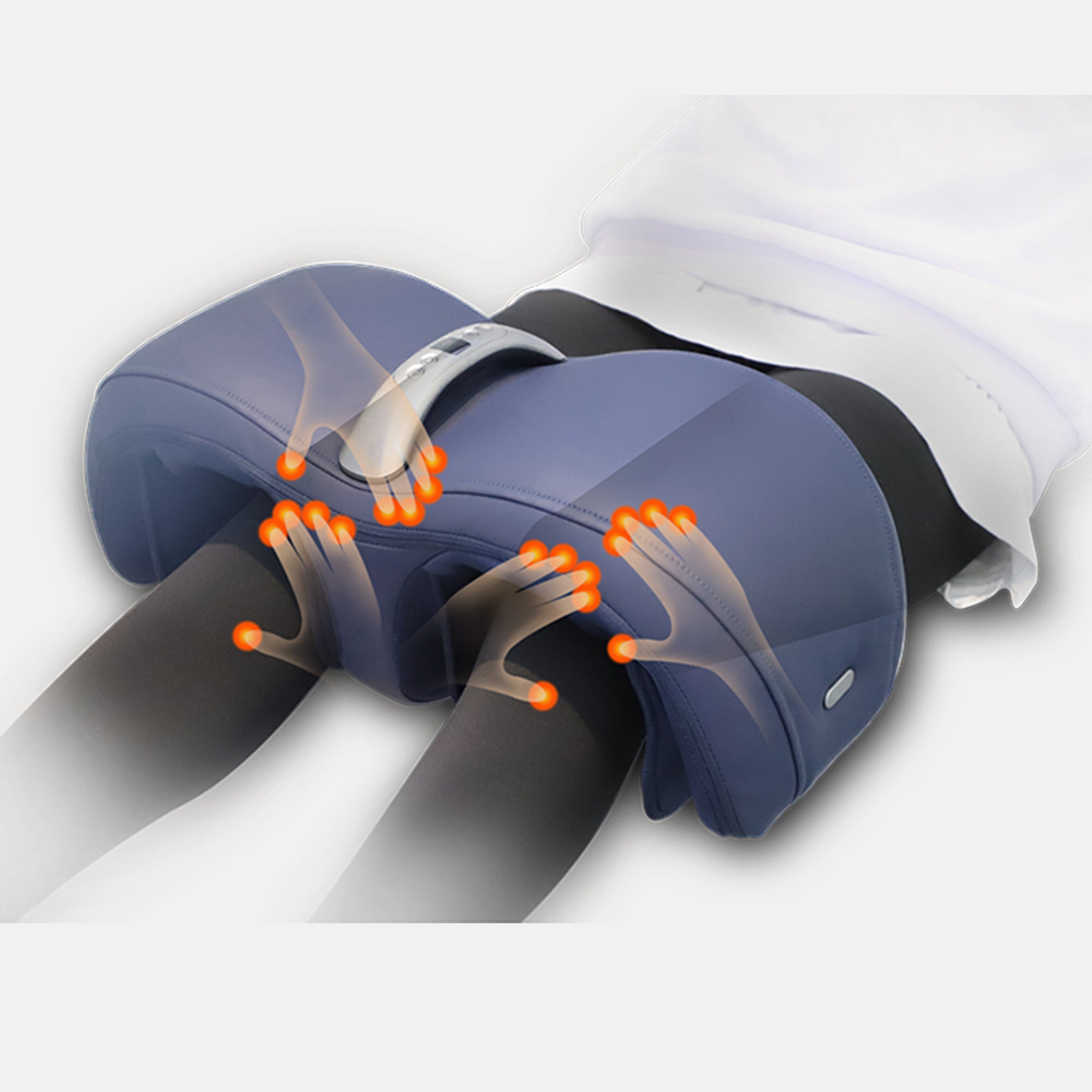Air Pressure Knee Massager with Heat & Vibration – Adjustable Compression for Joint Pain Relief & Recovery, Dark Blue