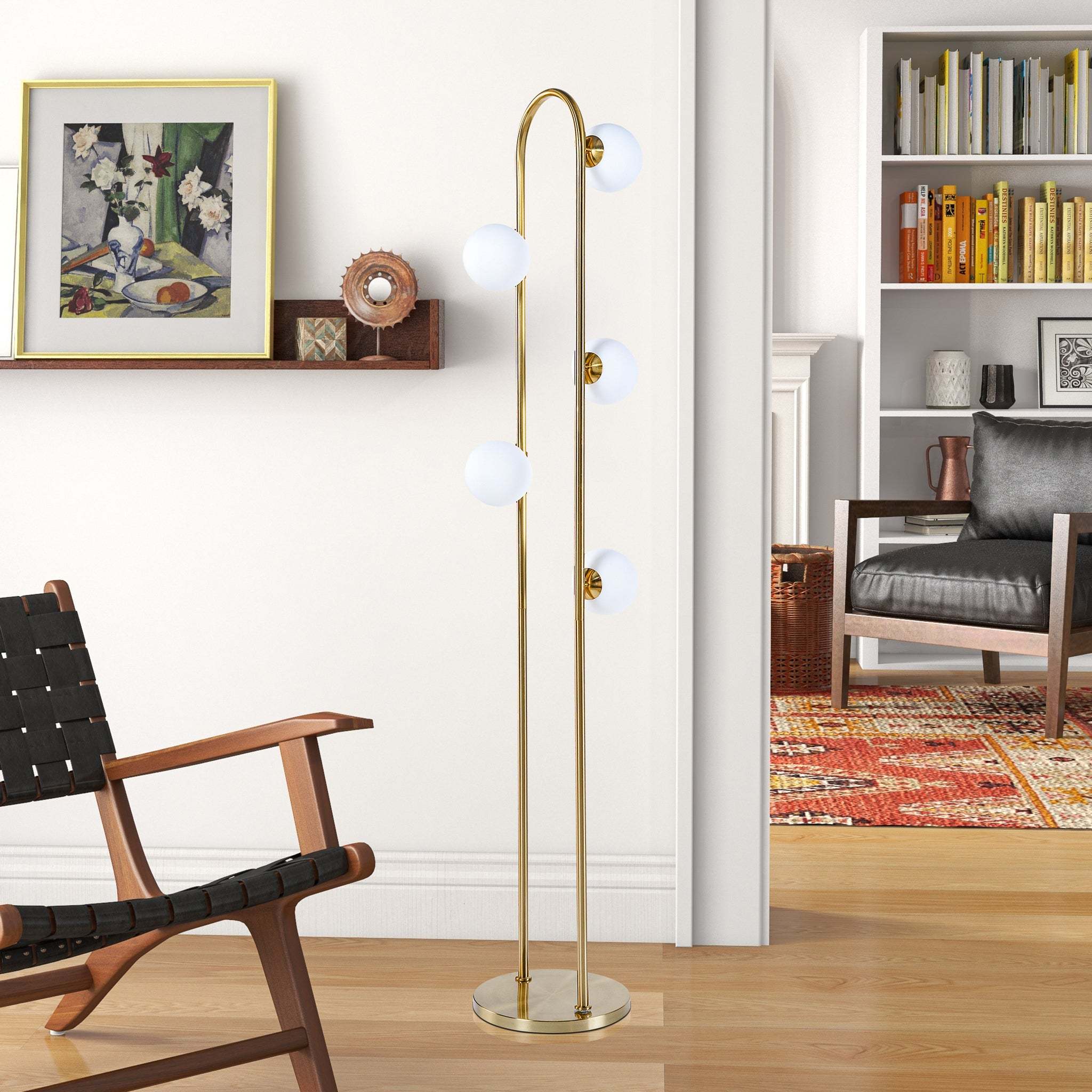Modern Floor Lamp for Living Room, Artema Floor Lamp with WHITE, Tall Corner Lamp for Bedroom & Office Lighting