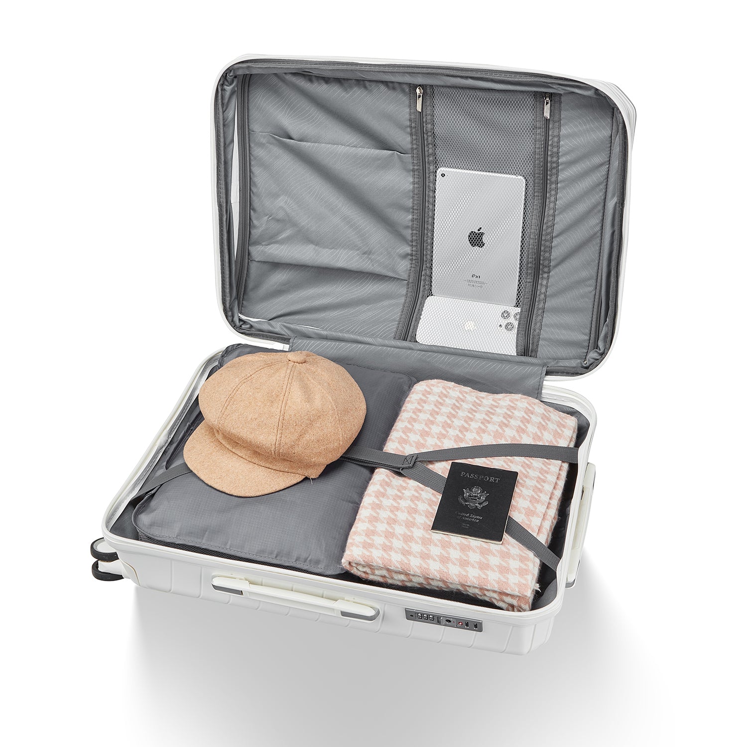 4-Piece Luggage Set (14/20/24/28), Expandable Lightweight Suitcase with 4 Double 360° Mute Spinner Wheels, Durable PP Materials, TSA Lock Travel Luggage
