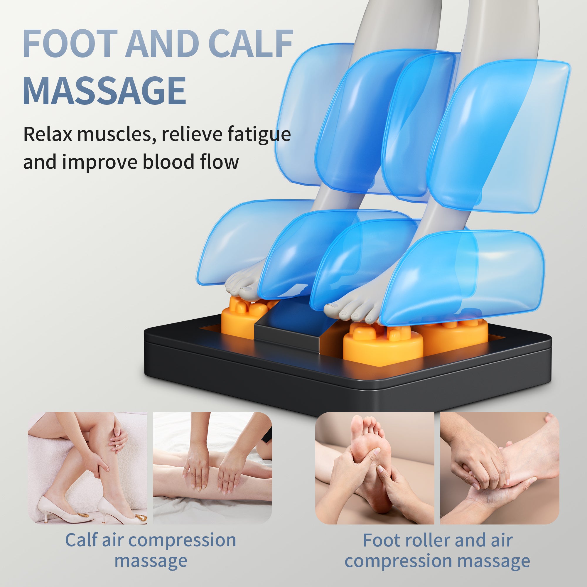 Full Body Massage Chair with Zero Gravity, Deep Tissue & Foot Massage, LCD Touch Screen, Bluetooth, Waist Heater, 8 Fixed Rollers, For 5.1-5.75ft Height (Black)