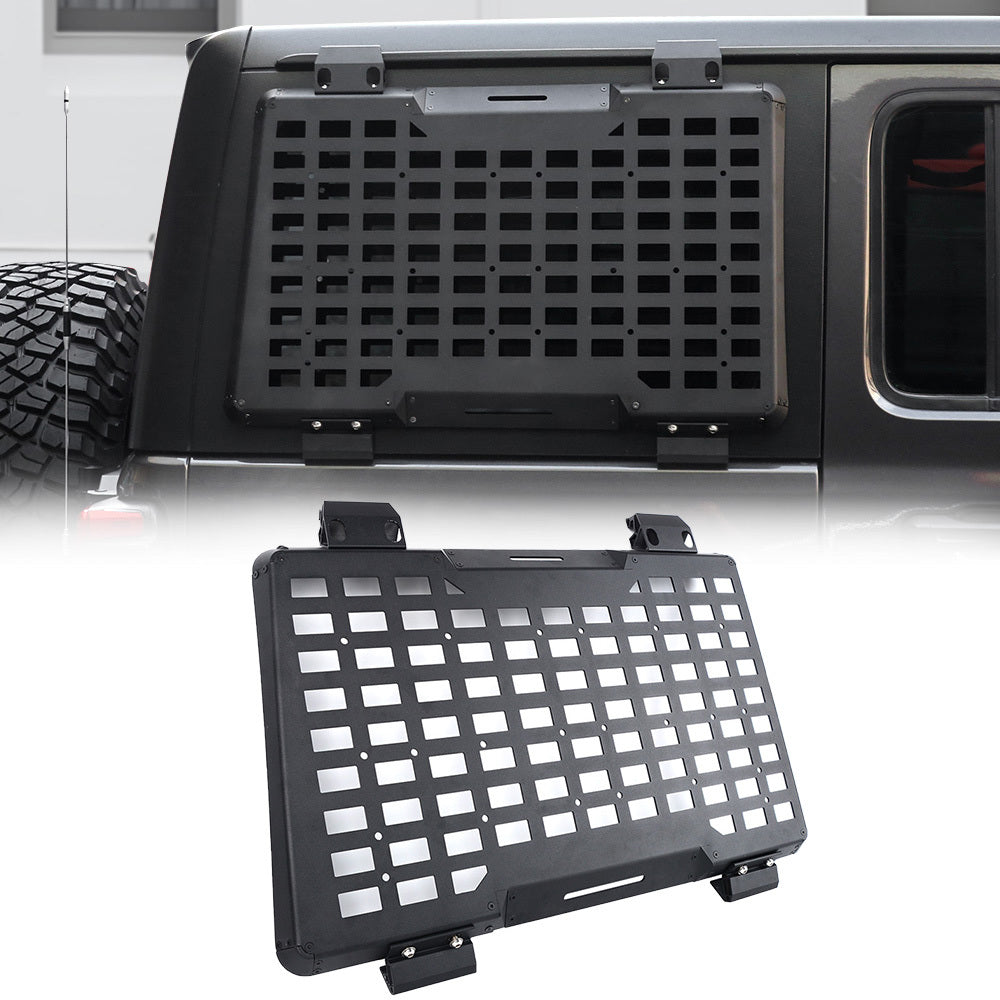 Rear Window Molle Panel Modular Storage Panel System Rear Window Protective Decoration for 2018-2023 Jeep Wrangler JL 4 Doors, Right side