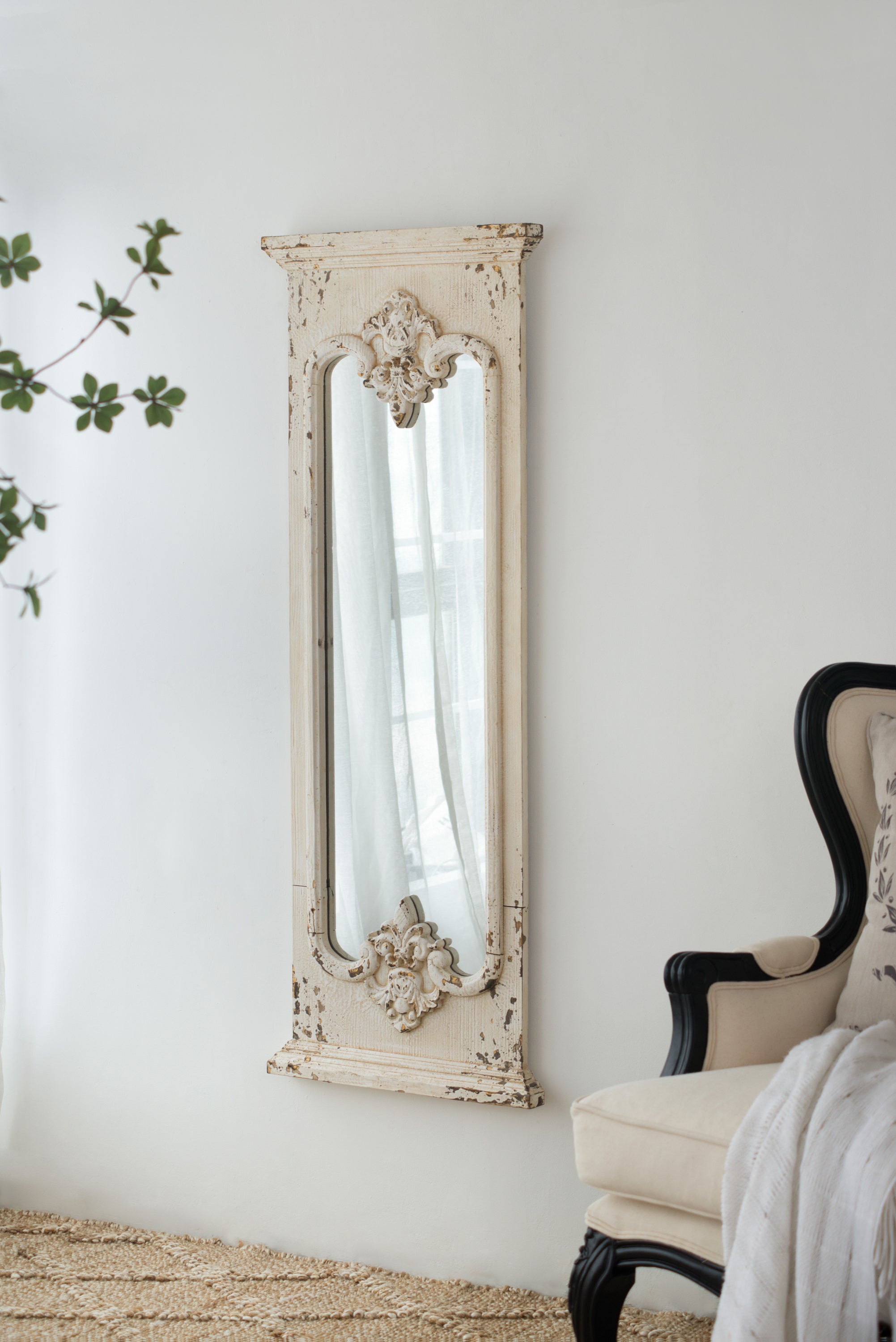 21.5' x 59' Full Length Mirror with Solid Wood Frame, Floor Mirror for Living Room Bedroom Entryway