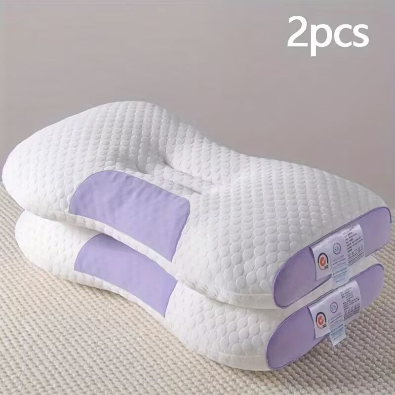 2 piecesYBZ 4D Knitted Cotton Massage Pillow -Purple